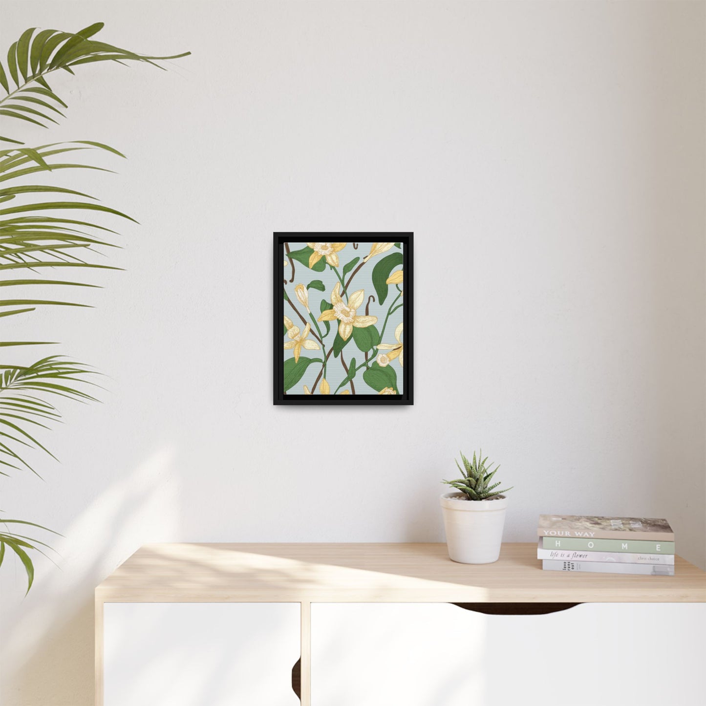 Vanilla Bean Framed Matte Canvas Art - Multiple Frame Colors & Size Options