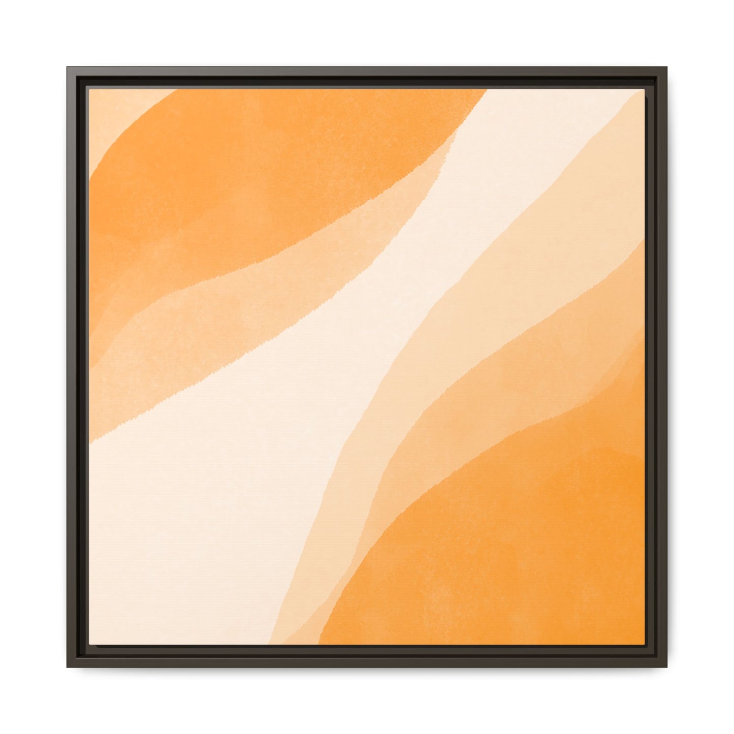 Orange Creamsicle Framed Matte Canvas Art - Multiple Frame Colors & Size Options