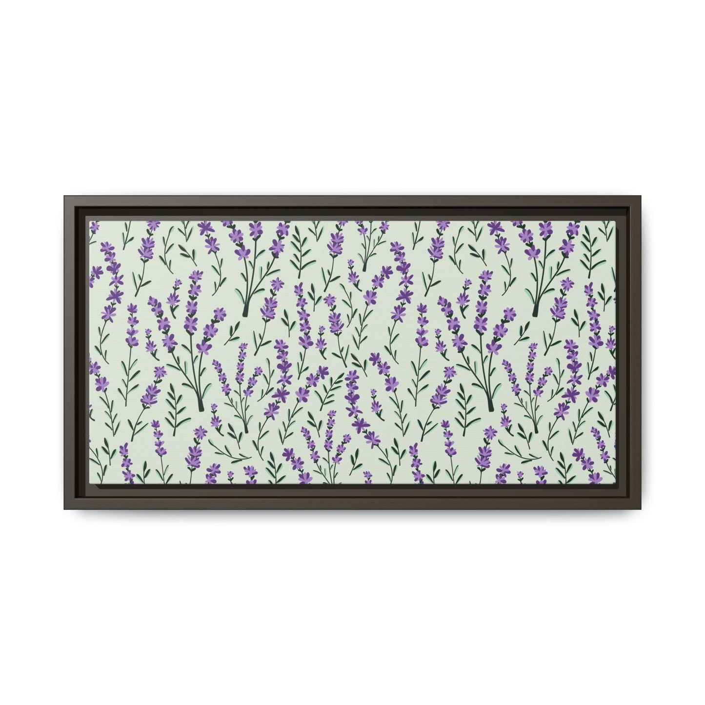 Lavender Sage Framed Matte Canvas Art - Multiple Frame Color & Size Options