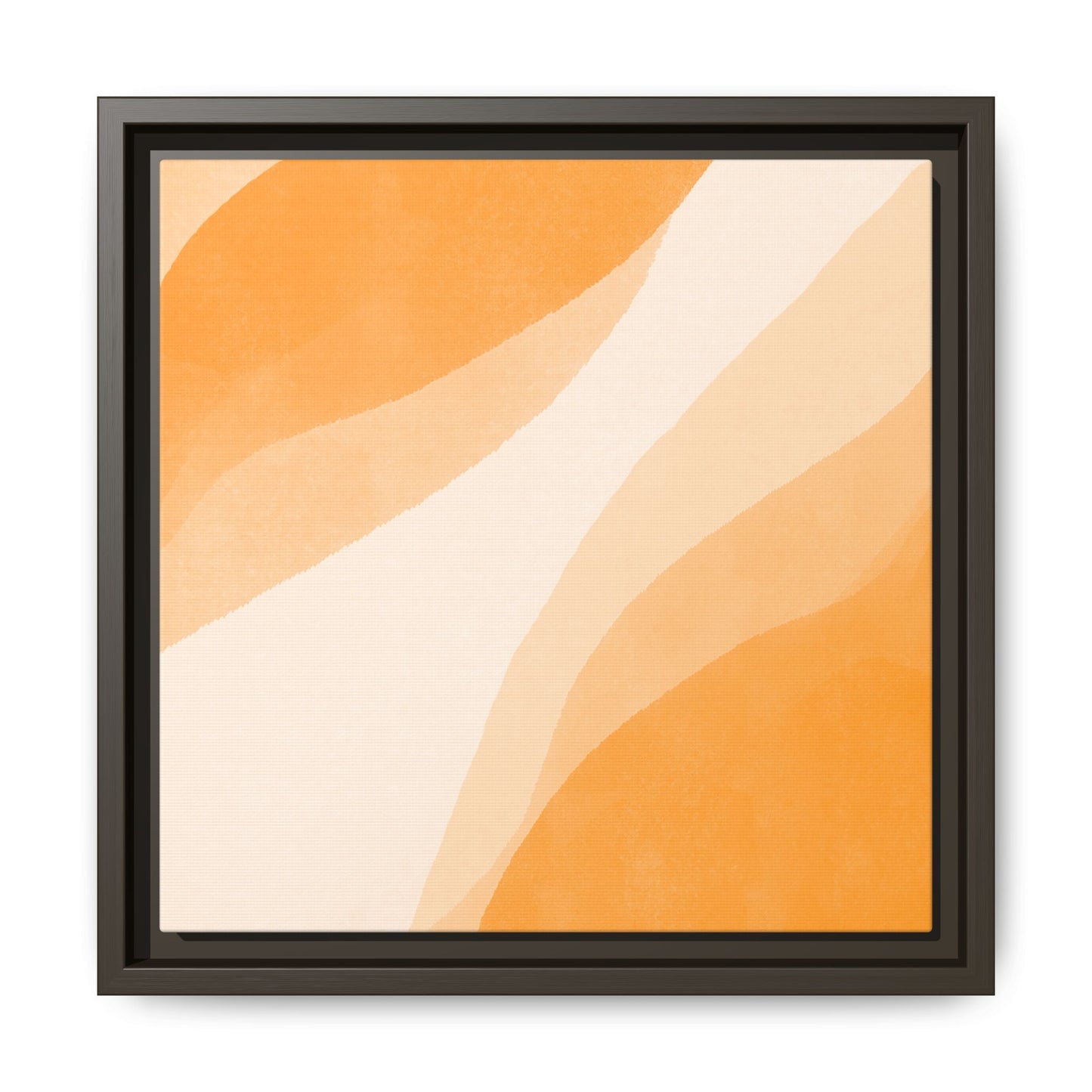 Orange Creamsicle Framed Matte Canvas Art - Multiple Frame Colors & Size Options