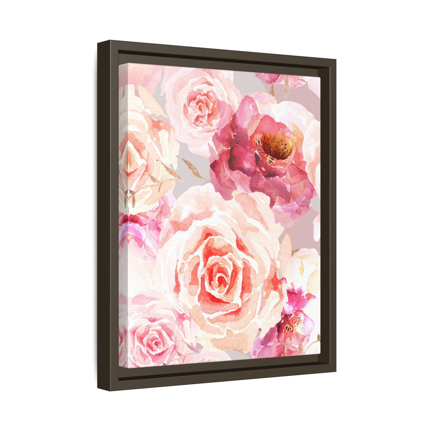 Bohemian Rose Framed Matte Canvas Art - Multiple Frame Colors & Size Options