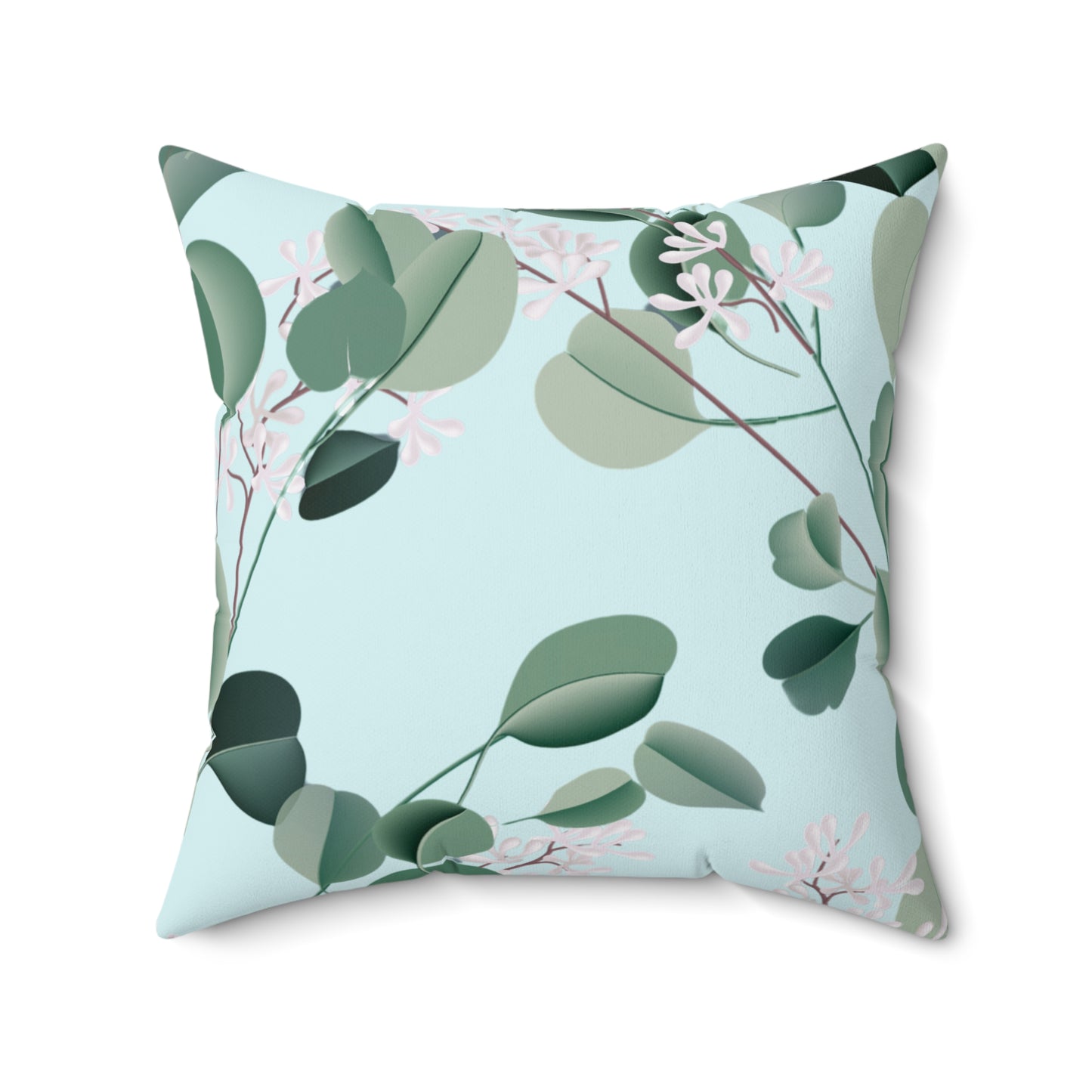 Spa Day Printed Square Pillow Cover with Insert - Multiple Sizes (14"x14", 16"x16", 18"x18", 20"x20"), Includes insert and zipper closure