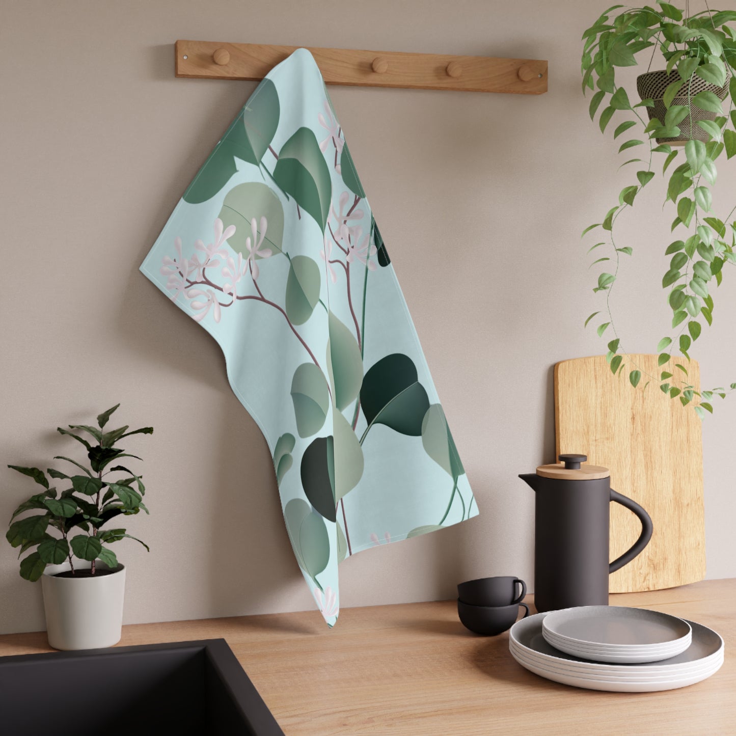Spa Day Printed Tea Towels - 100% Cotton Twill, 18" x 30"