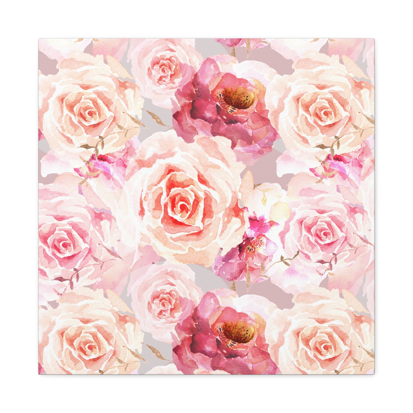 Bohemian Rose Canvas Wall Art Print - Multiple Sizing Options - Floral Canvas Wall Art, Beautiful Rose Blossom Decor, Home Decoration, Gift for Her, Wedding Present, Art for Living Room