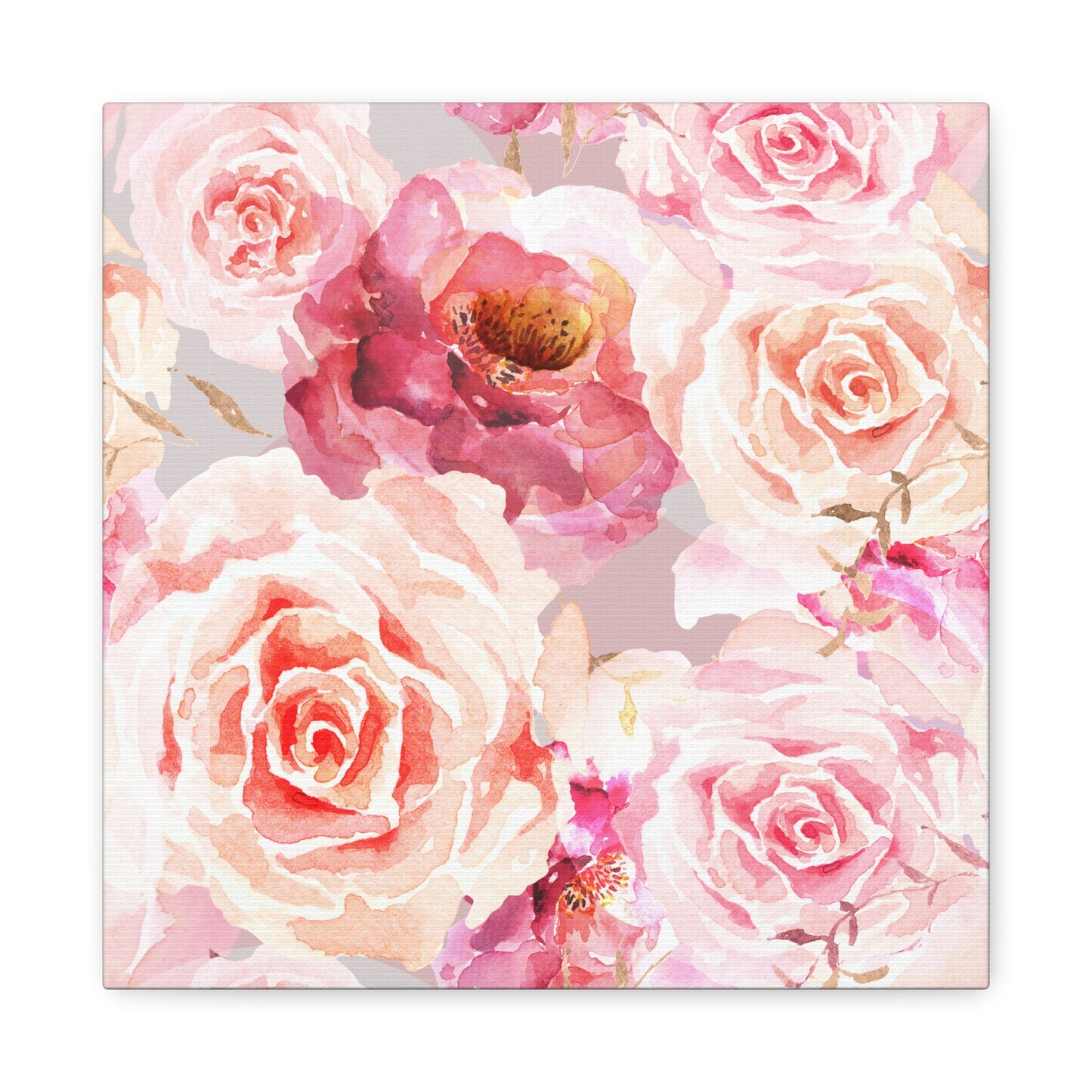 Bohemian Rose Canvas Wall Art Print - Multiple Sizing Options - Floral Canvas Wall Art, Beautiful Rose Blossom Decor, Home Decoration, Gift for Her, Wedding Present, Art for Living Room