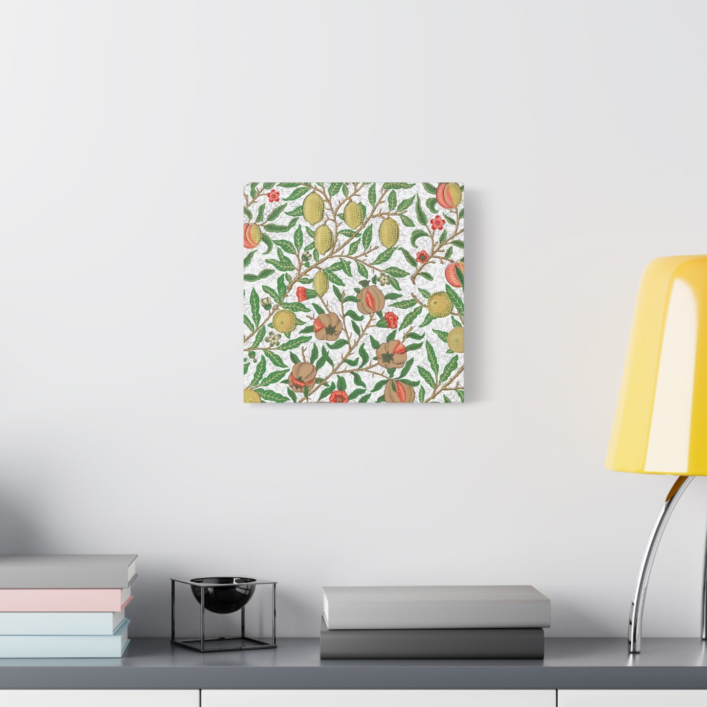 Lemon Verbena Canvas Art Print - Multiple Sizing Options - Stretched Canvas Wall Art, Botanical Wall Decor, Nature Art Print, Flower & Fruit Design, Fruit Illustration by Morris