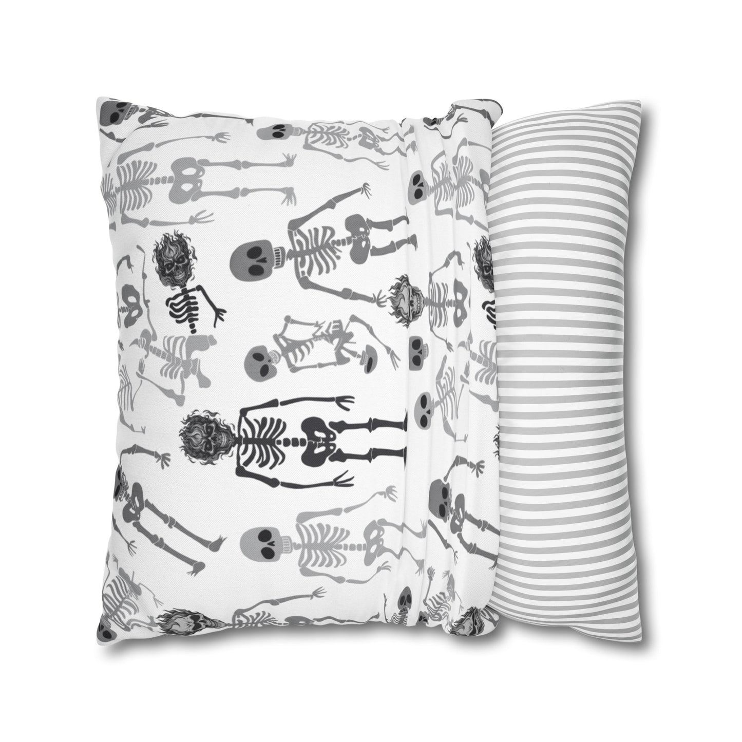 Skeletons Pillow Cover (no insert) - Multiple Sizes (14"x14", 16"x16", 18"x18", 20"x20") - Halloween Home Decor, Skeleton Throw Pillow, Halloween Throw Pillow Cover, Spooky Gift Idea, Unique Pillow Cover - Price for 1 pillow cover