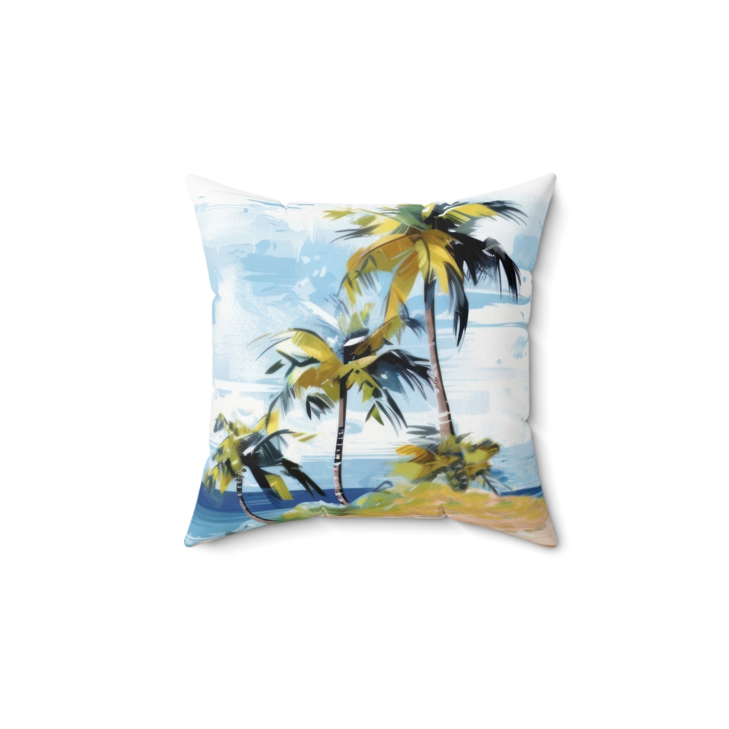 Tropical Retreat Printed Square Pillow Cover with Insert - Multiple Sizes (14"x14", 16"x16", 18"x18", 20"x20"), Includes insert and zipper closure