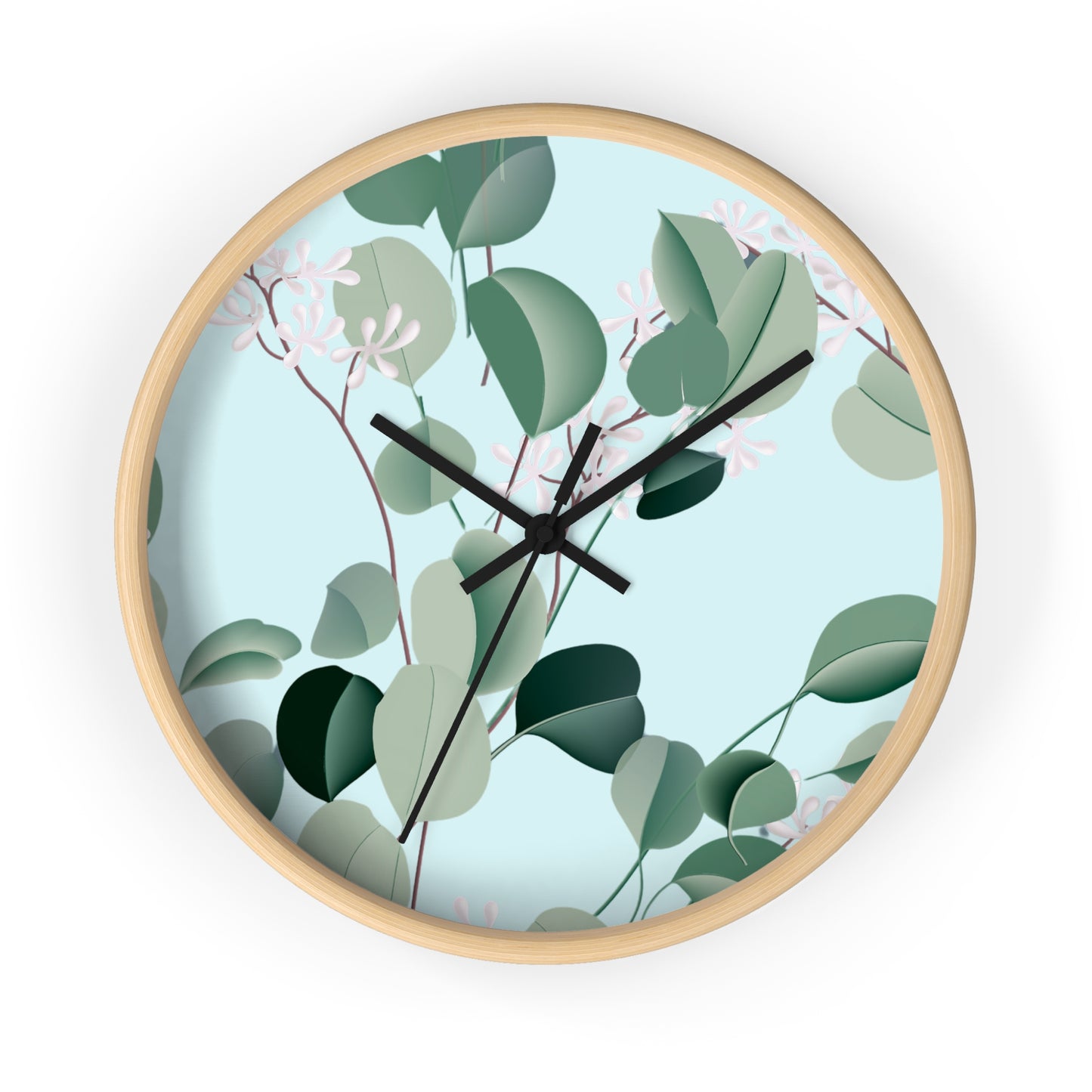 Spa Day Wall Clock - Select from Black, White or Natural Wood Color