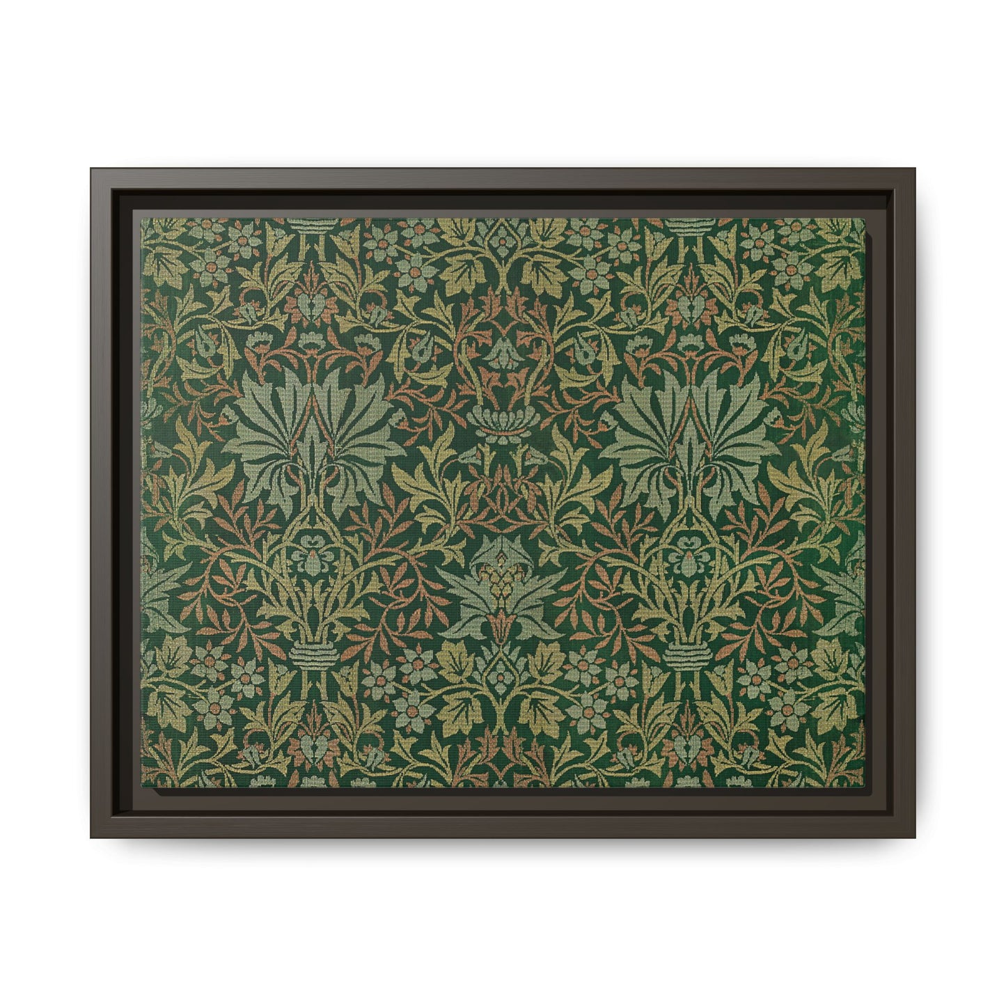 Flower Garden Framed Matte Canvas Art - Multiple Frame Colors & Size Options