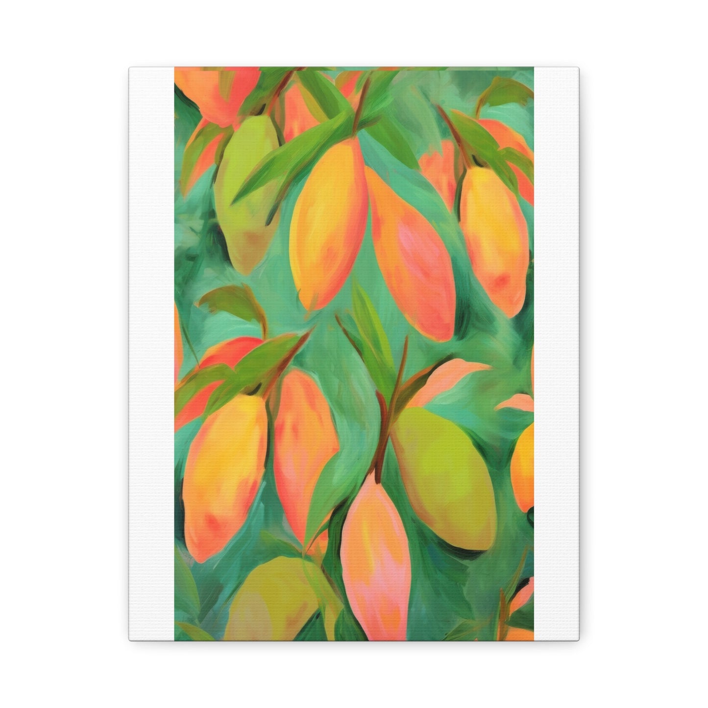 Mangoes Canvas Art Print - Multiple Sizing Options - Vibrant Mango Canvas Wall Art Print, Colorful Wall Decor, Perfect for Gifts, Mango Lover's Decor