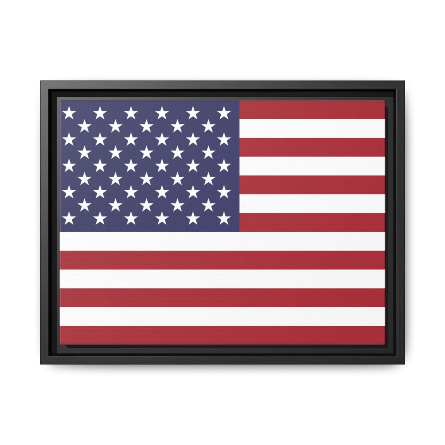 American Flag Framed Canvas Wall Art, Multiple Sizing Options with 1.25" depth - Patriotic Home Decor, USA Flag Artwork, Independence Day Decoration, Gift for Veterans