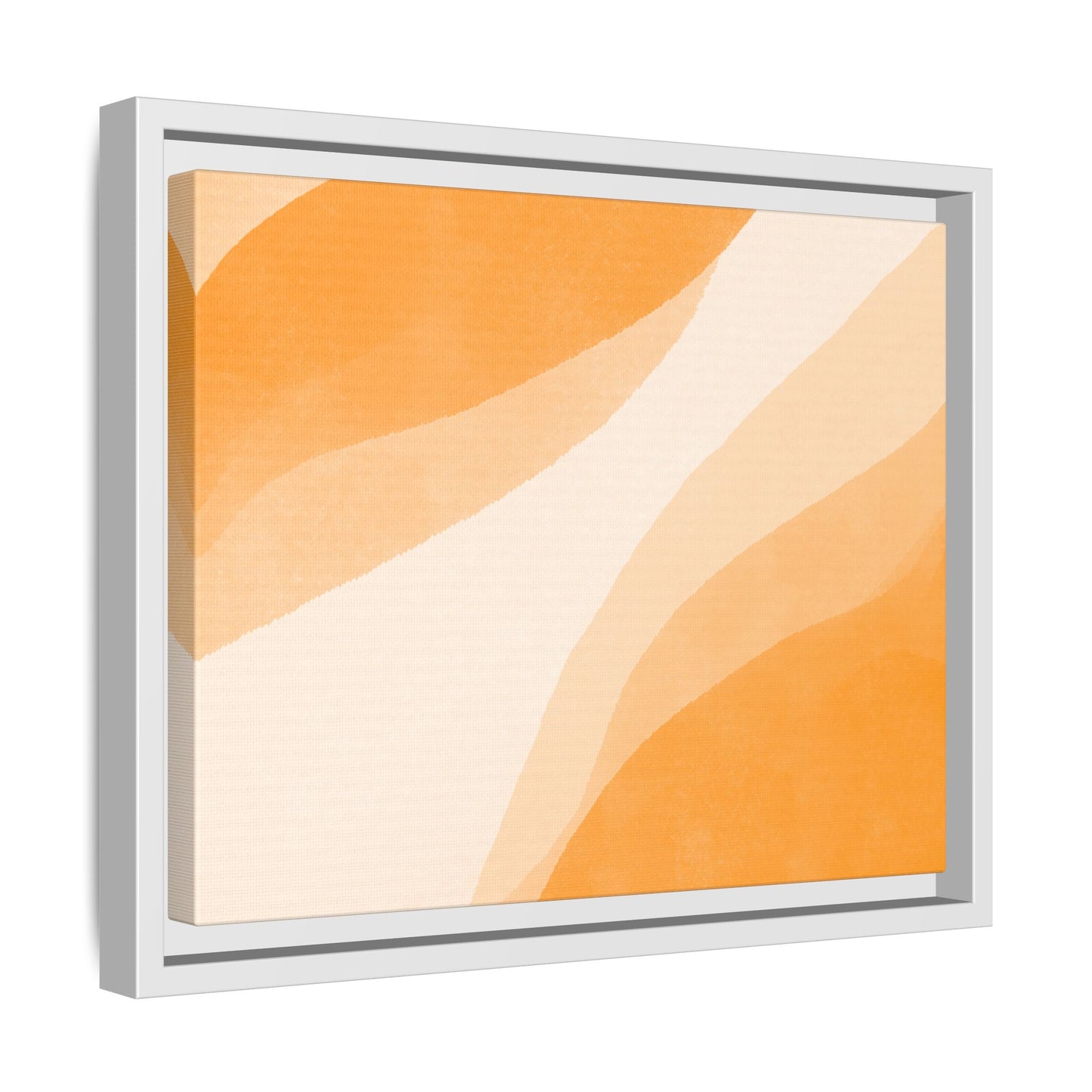 Orange Creamsicle Framed Matte Canvas Art - Multiple Frame Colors & Size Options