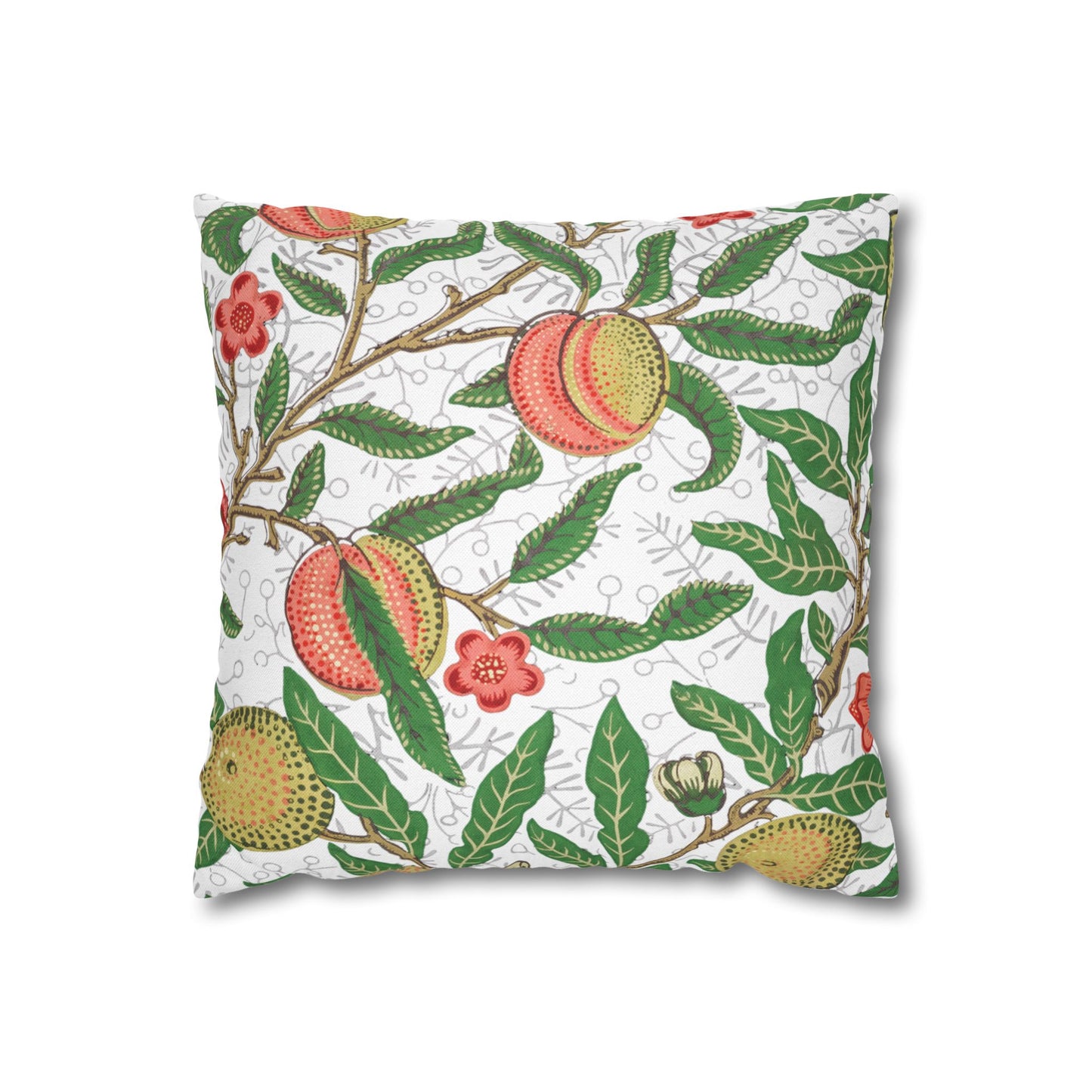 Lemon Verbena Printed Square Pillow Cover (No Insert) - Multiple Sizes (14"x14", 16"x16", 18"x18", 20"x20"), Includes zipper closure