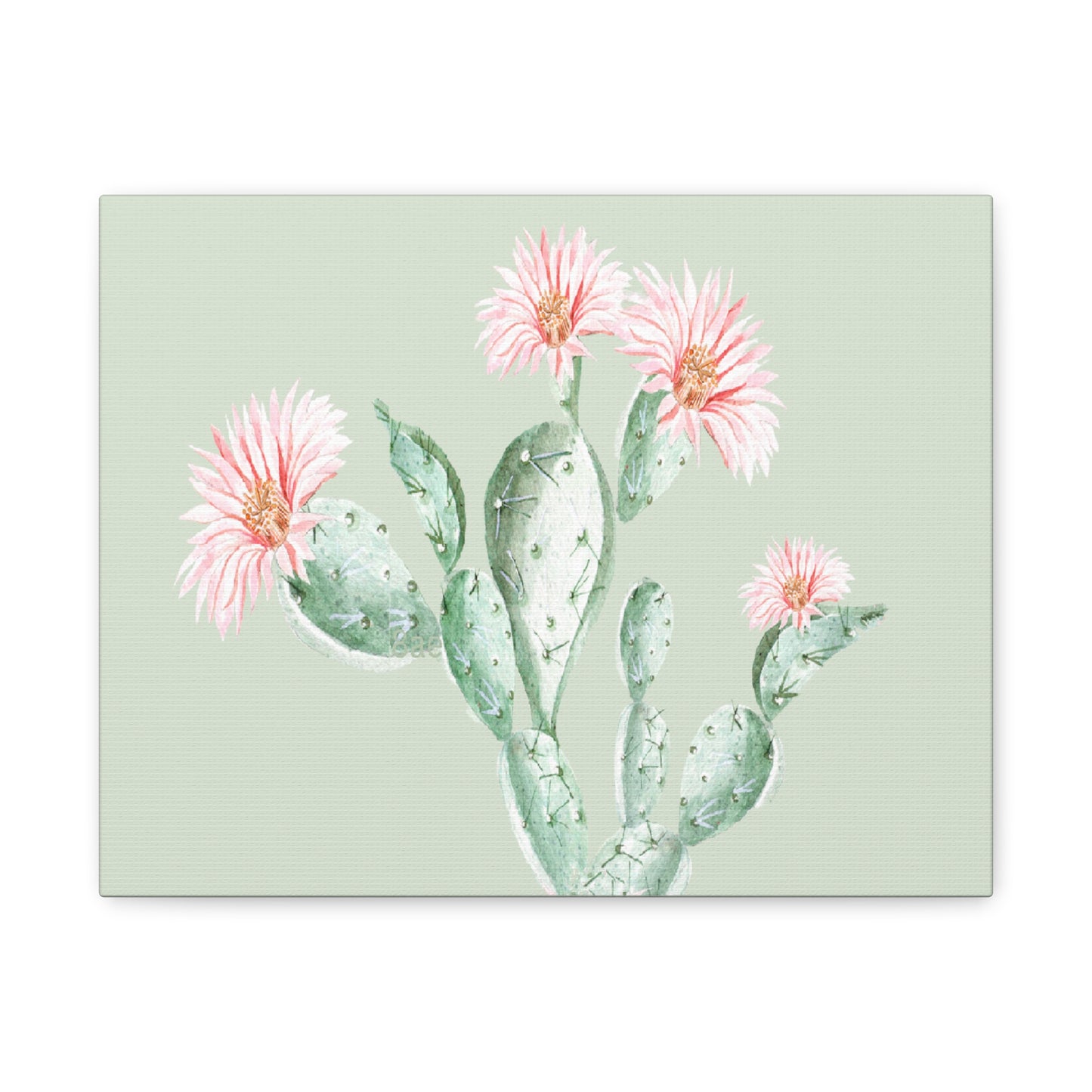 Cactus Flower Canvas Art Wall Print - Multiple Sizing Options - Cactus Floral Art Canvas, Western Home Decor, Nature Lovers Gift, Cactus Artwork