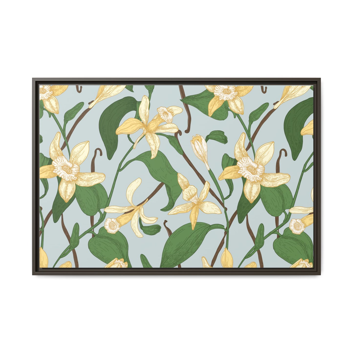 Vanilla Bean Framed Matte Canvas Art - Multiple Frame Colors & Size Options