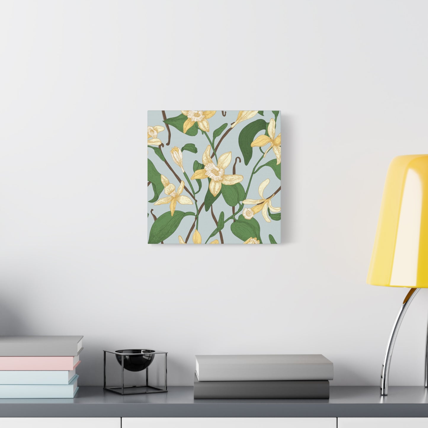 Vanilla Bean Canvas Art Print - Multiple Sizing Options - Vanilla Floral Canvas Wall Art, Botanical Home Decor, Spring Decoration, Gift for Her