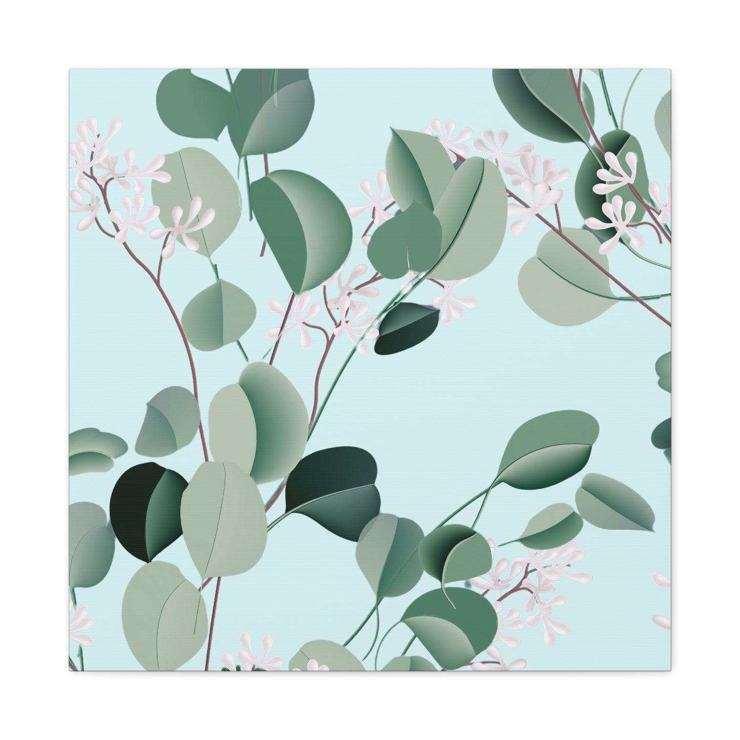Spa Day Canvas Art Print - Multiple Sizing Options, Eucalyptus Botanical Canvas Wall Art, Nature-Inspired Artwork, Spring Decoration