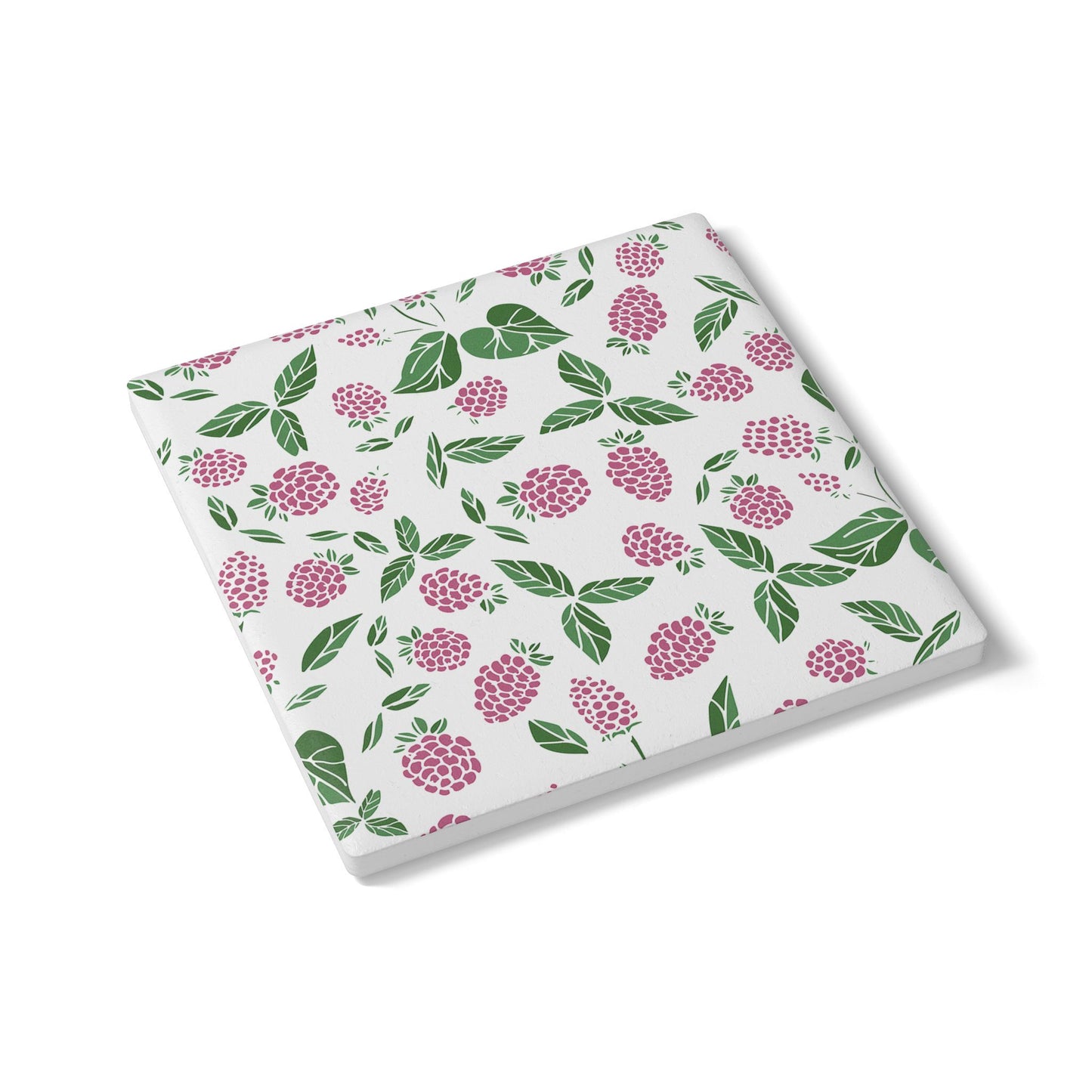Pink Berry - Ceramic Tile Coaster, Cork Backed - Round or Square Size Choices, Perfect for Home Decor & Gifts - Priced per coaster