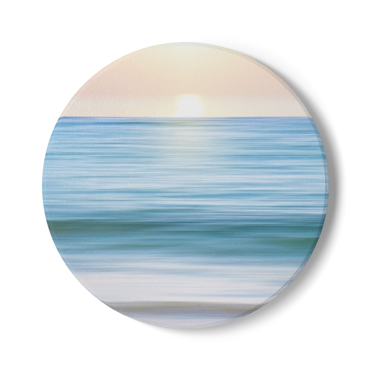 Coastal Cottage Sunset - Ceramic Tile Coaster, Cork Backed - Round or Square Size Choices, Perfect for Coastal Home Decor & Gifts - Priced per coaster