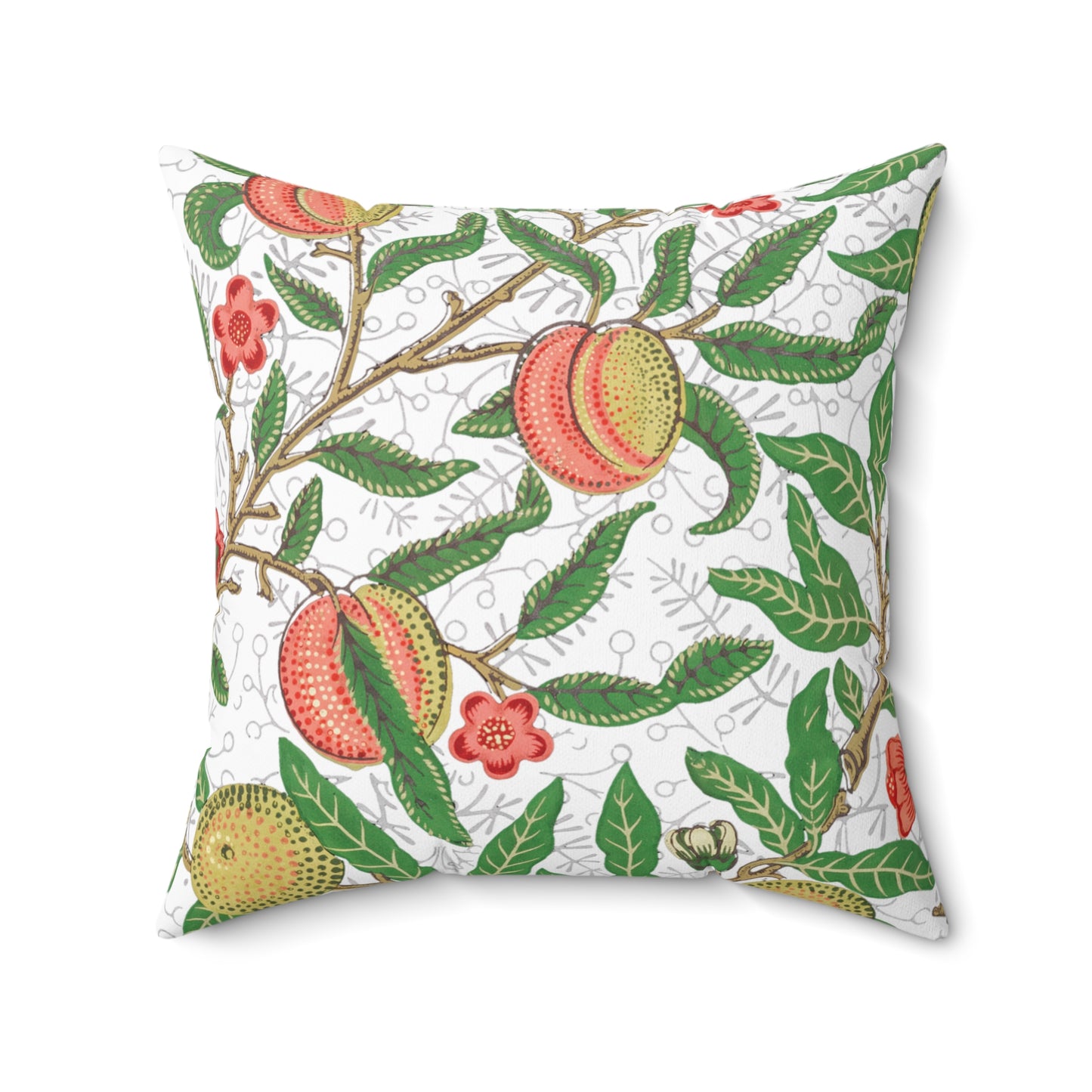 Lemon Verbena Printed Square Pillow Cover with Insert - Multiple Sizes (14"x14", 16"x16", 18"x18", 20"x20"), Includes insert and zipper closure