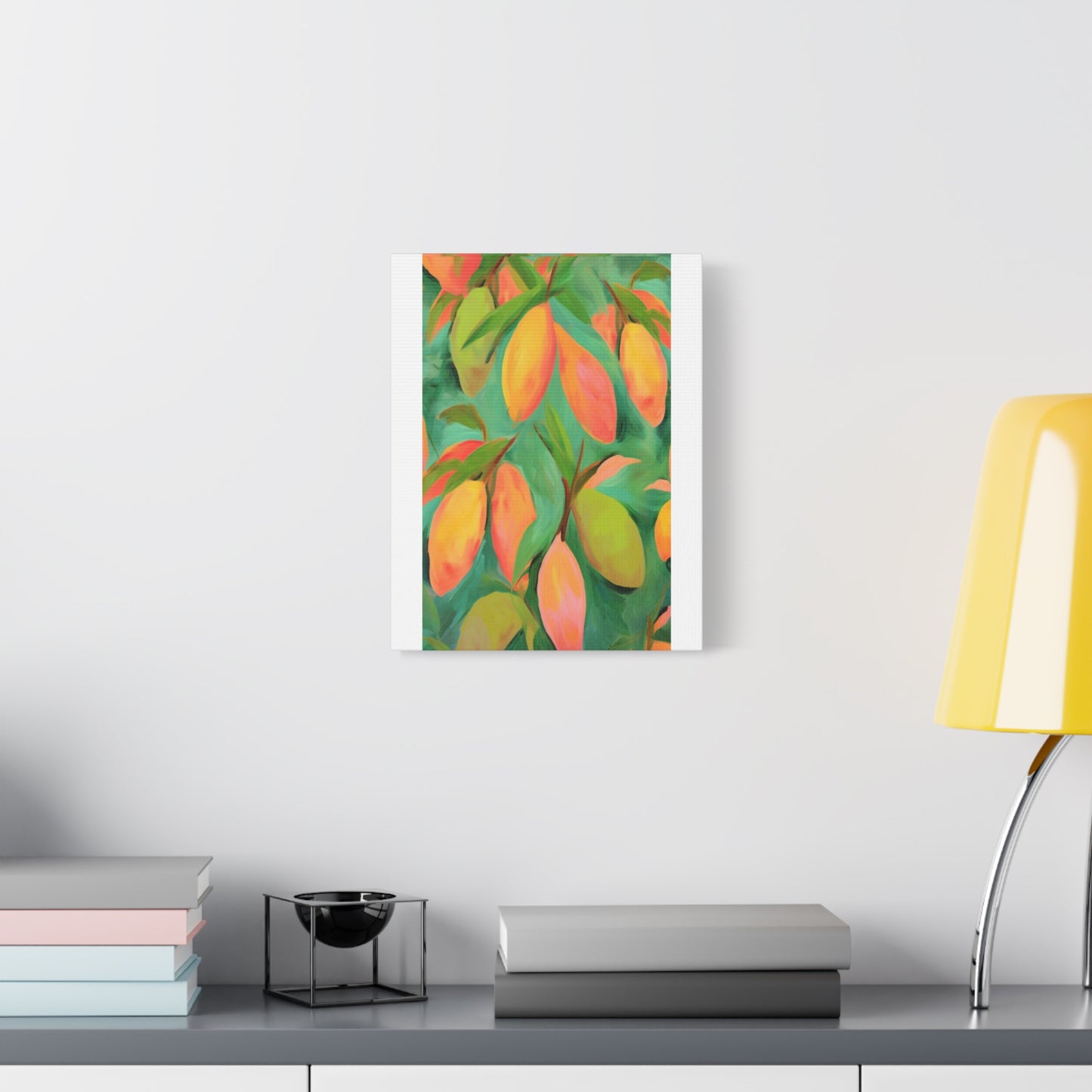 Mangoes Canvas Art Print - Multiple Sizing Options - Vibrant Mango Canvas Wall Art Print, Colorful Wall Decor, Perfect for Gifts, Mango Lover's Decor