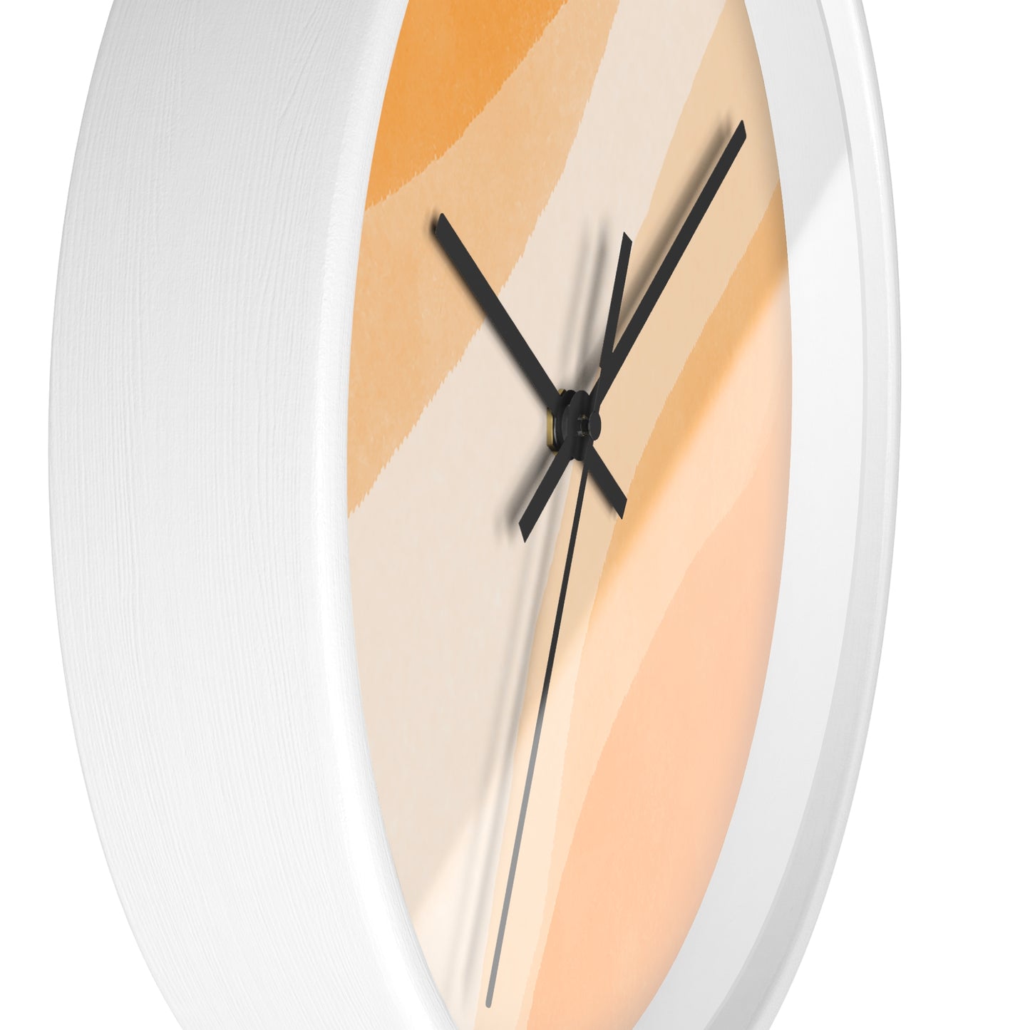 Orange Creamsicle Wall Clock - Select from Black, White or Natural Wood Color
