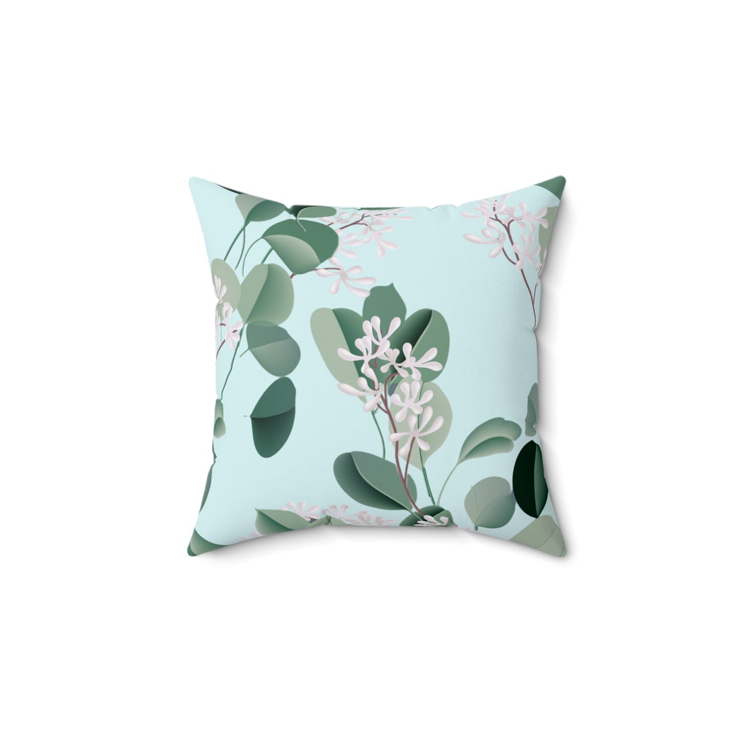 Spa Day Printed Square Pillow Cover with Insert - Multiple Sizes (14"x14", 16"x16", 18"x18", 20"x20"), Includes insert and zipper closure