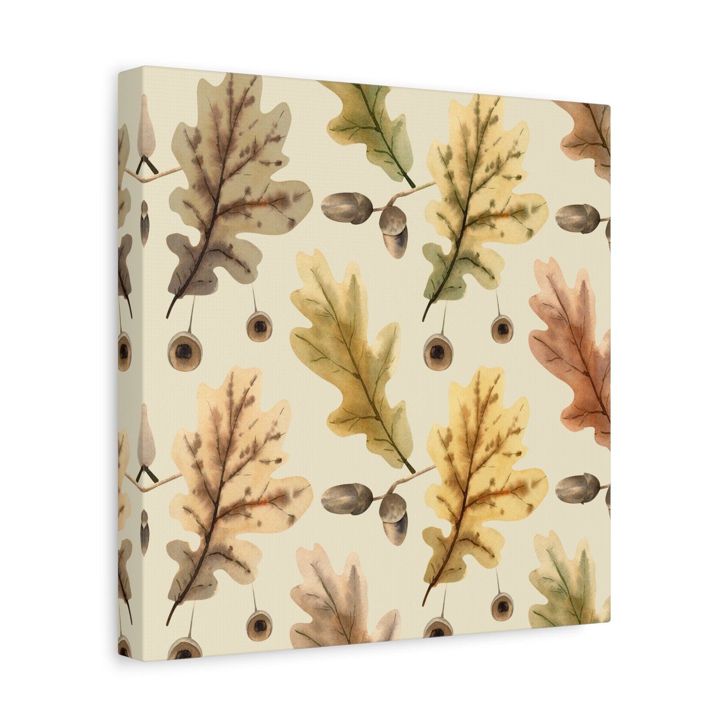 Oak Leaves Canvas Art Print - Multiple Sizing Options - Autumn Leaf Canvas Wall Art, Thanksgiving / Fall Wall Decor, Nature-Inspired Home Decor, Gift for Nature Lovers