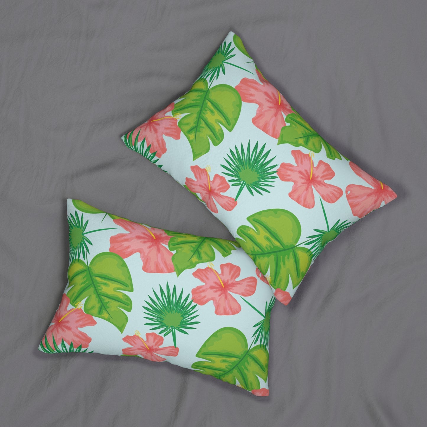 Tropical Island Printed Lumbar Pillow with Insert (20" x 14") - Includes insert and zipper closure