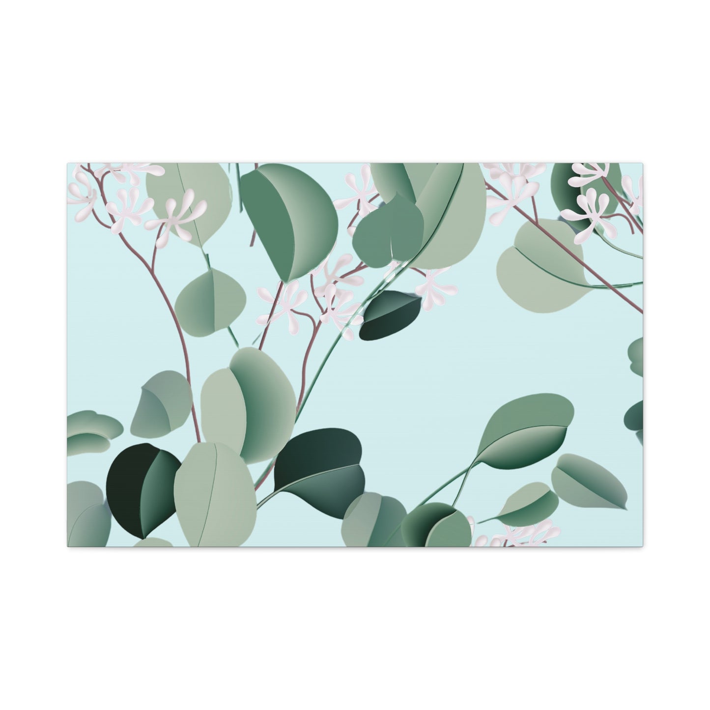 Spa Day Canvas Art Print - Multiple Sizing Options, Eucalyptus Botanical Canvas Wall Art, Nature-Inspired Artwork, Spring Decoration