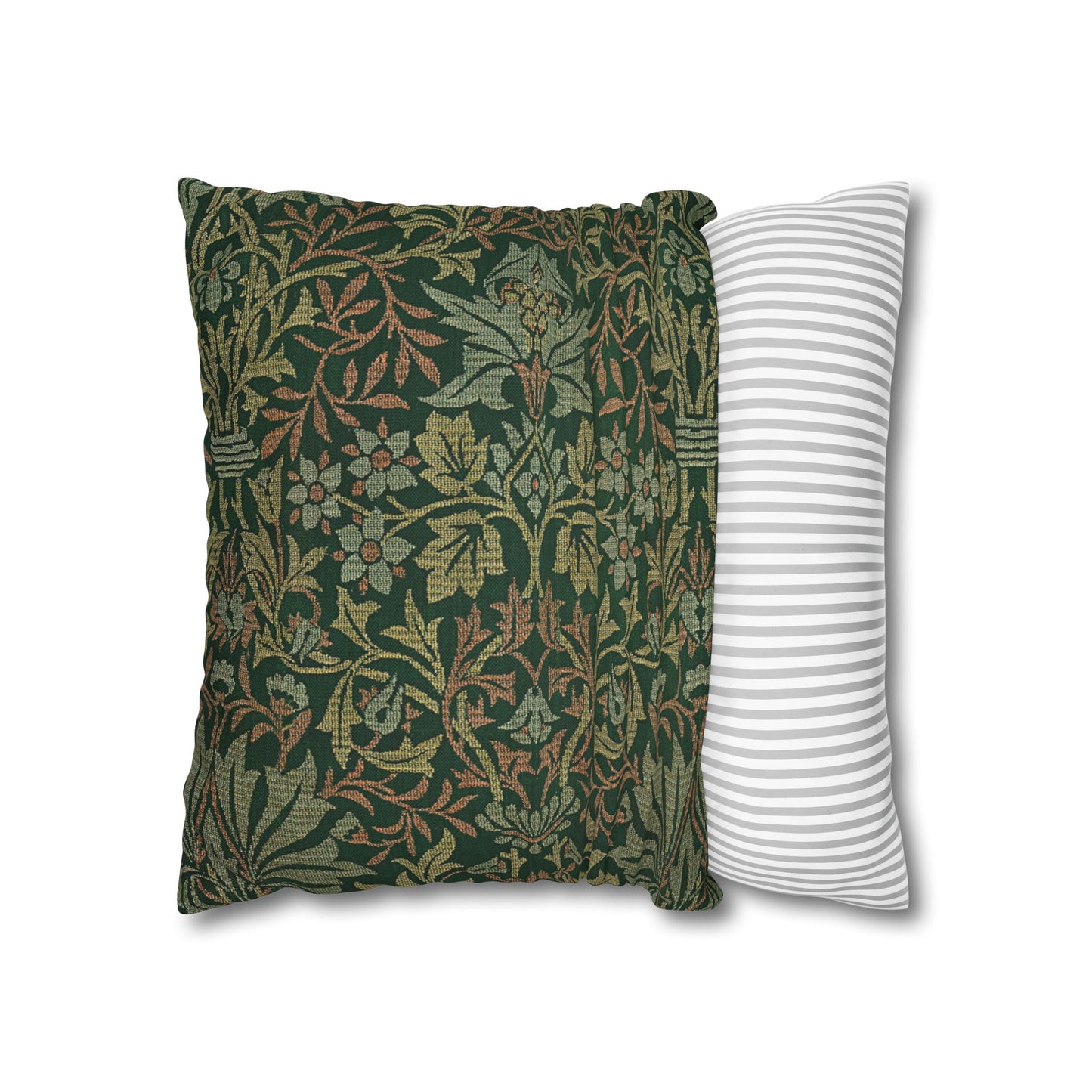 Flower Garden Printed Square Pillow Cover (no insert) - Multiple Sizes (14"x14", 16"x16", 18"x18", 20"x20"), Includes zipper closure