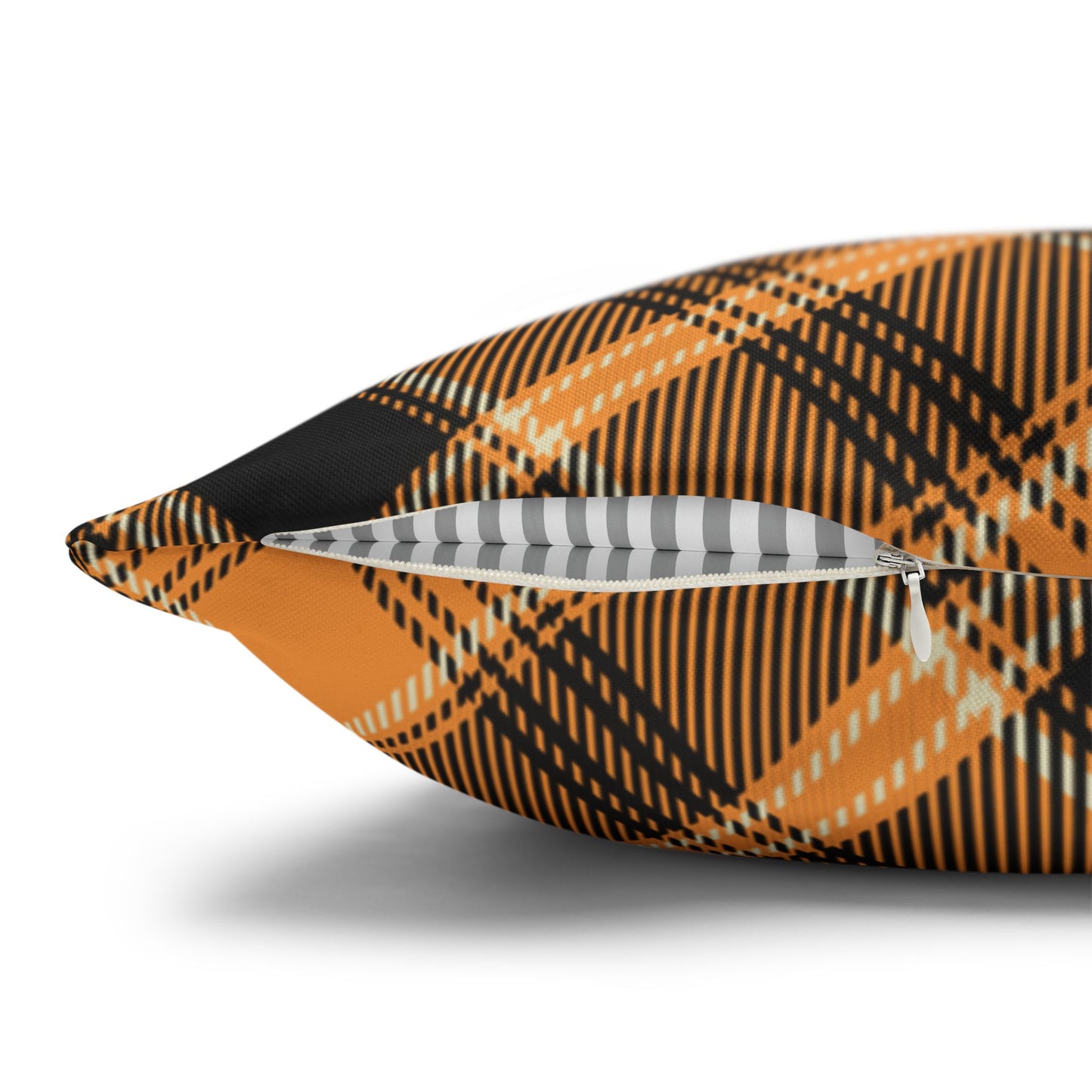 Halloween Plaid Pillow Cover (no insert) - Multiple Sizes (14"x14", 16"x16", 18"x18", 20"x20") Autumn Fall Plaid Pillowcase, Halloween Home Decor, Seasonal Cushion Cover, Perfect for Thanksgiving and Fall Decor, Home Gift for Halloween