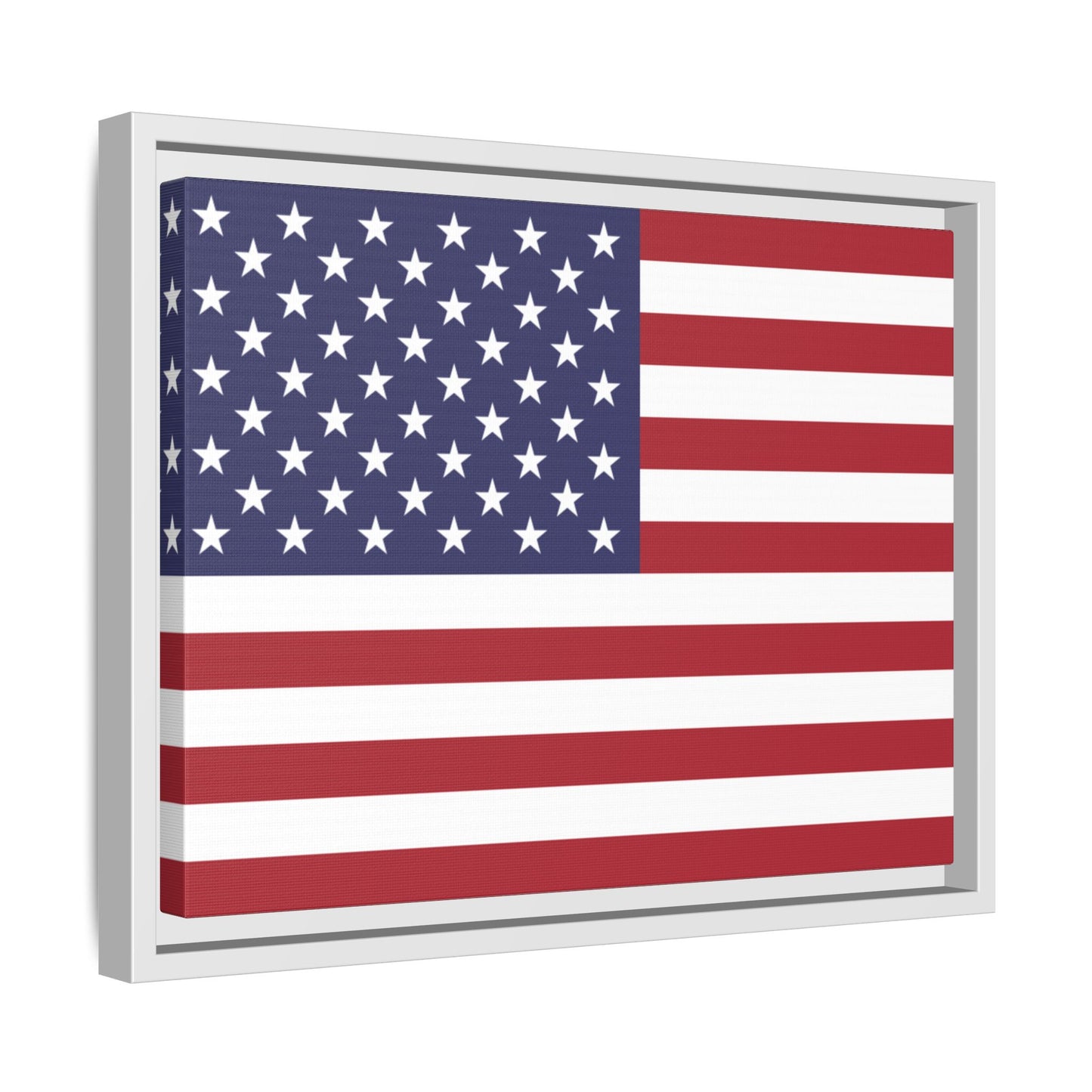 American Flag Framed Canvas Wall Art, Multiple Sizing Options with 1.25" depth - Patriotic Home Decor, USA Flag Artwork, Independence Day Decoration, Gift for Veterans