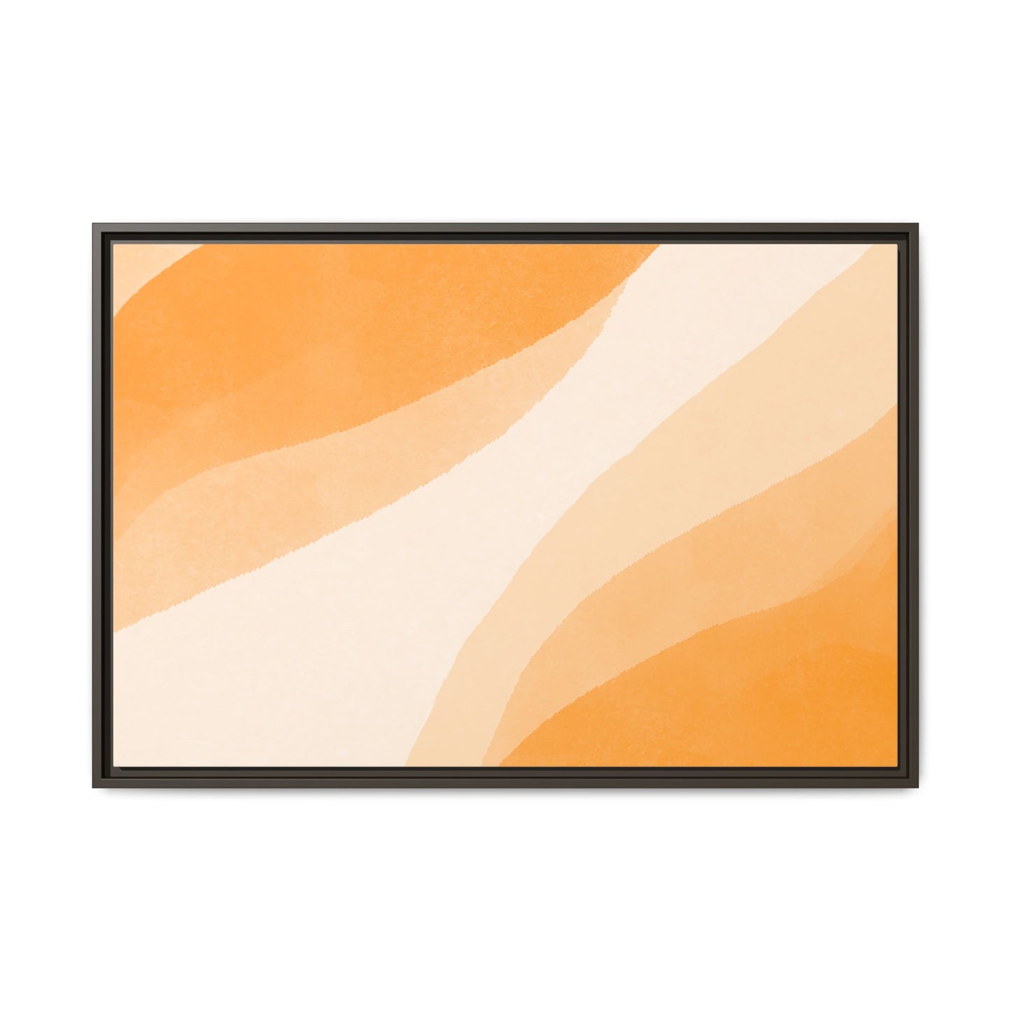 Orange Creamsicle Framed Matte Canvas Art - Multiple Frame Colors & Size Options