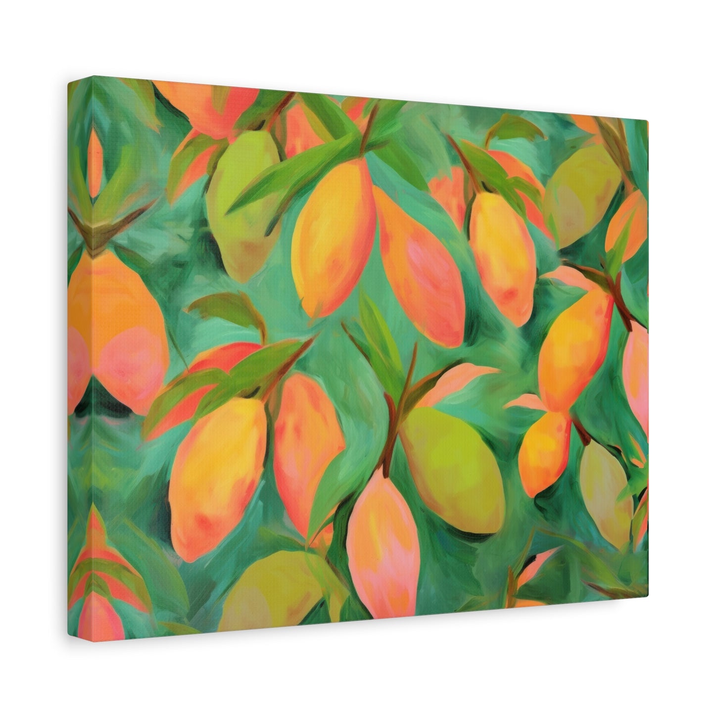 Mangoes Canvas Art Print - Multiple Sizing Options - Vibrant Mango Canvas Wall Art Print, Colorful Wall Decor, Perfect for Gifts, Mango Lover's Decor