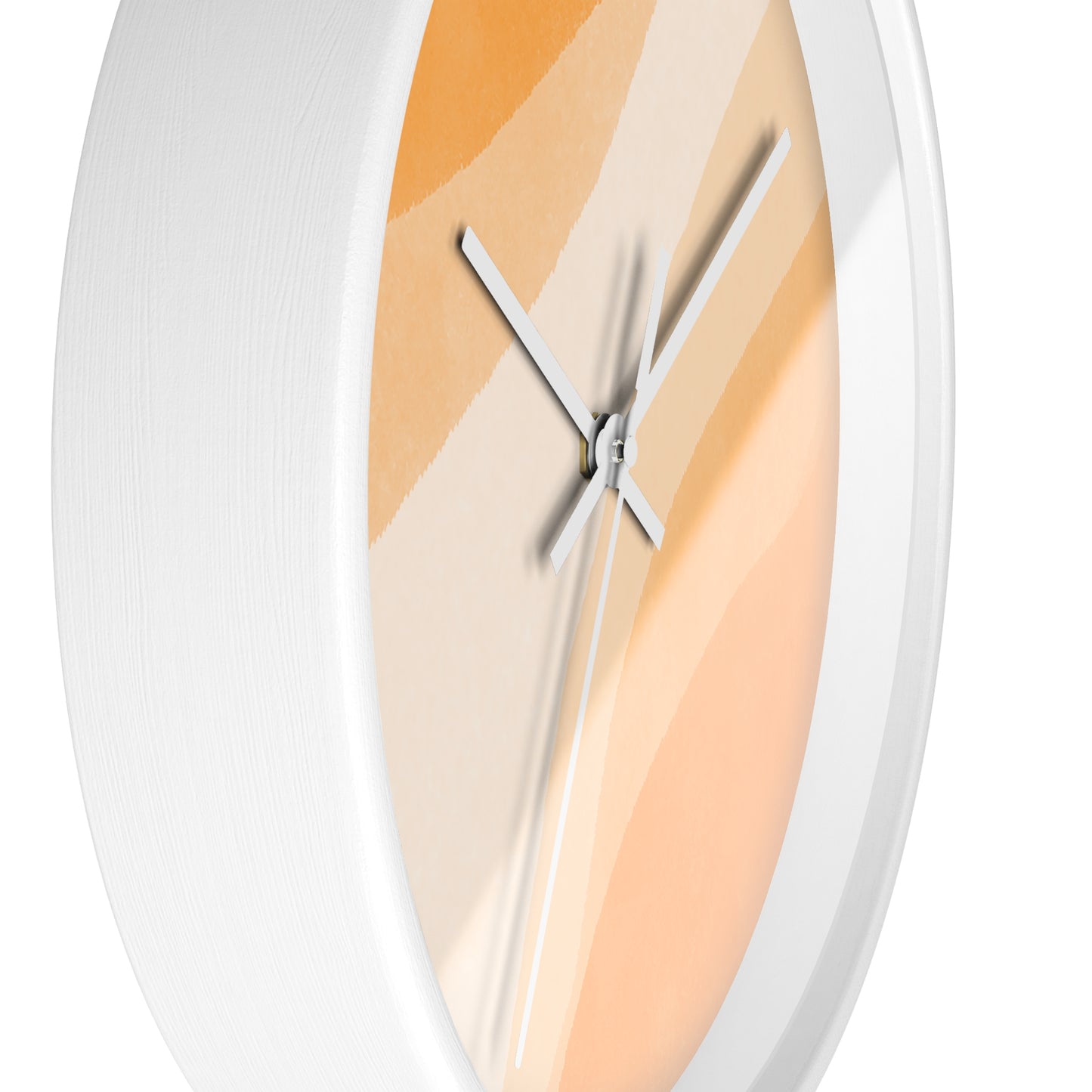 Orange Creamsicle Wall Clock - Select from Black, White or Natural Wood Color