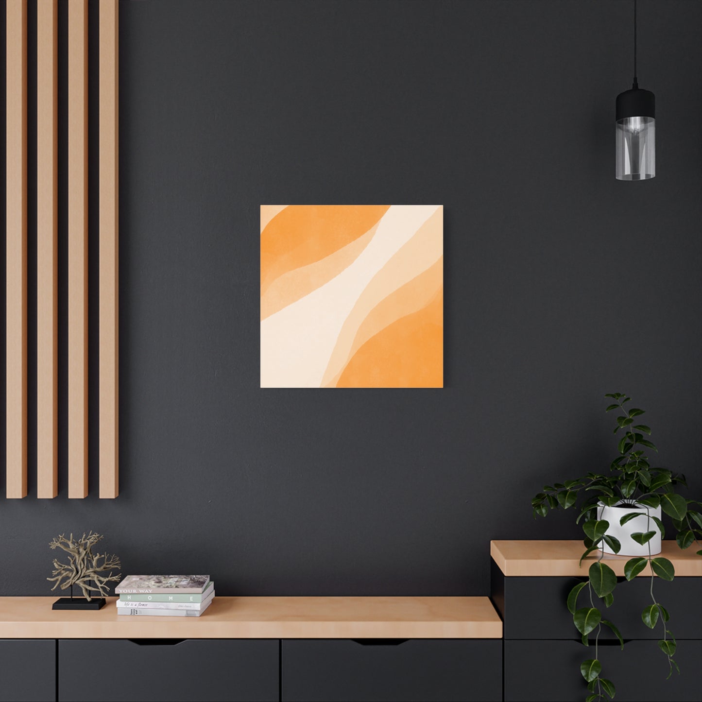 Orange Creamsicle Canvas Wall Art Print - Multiple Sizing Options - Modern Abstract Canvas Art Print for Home Decor, Orange Color Palette, Gift Idea for Art Lovers