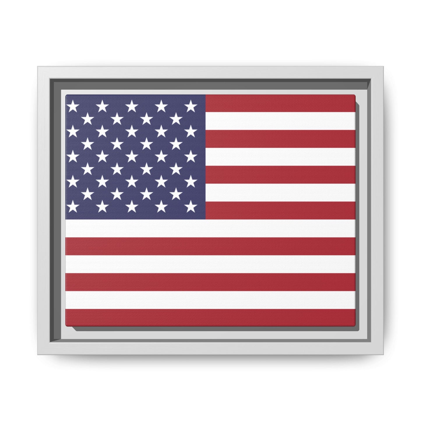 American Flag Framed Canvas Wall Art, Multiple Sizing Options with 1.25" depth - Patriotic Home Decor, USA Flag Artwork, Independence Day Decoration, Gift for Veterans