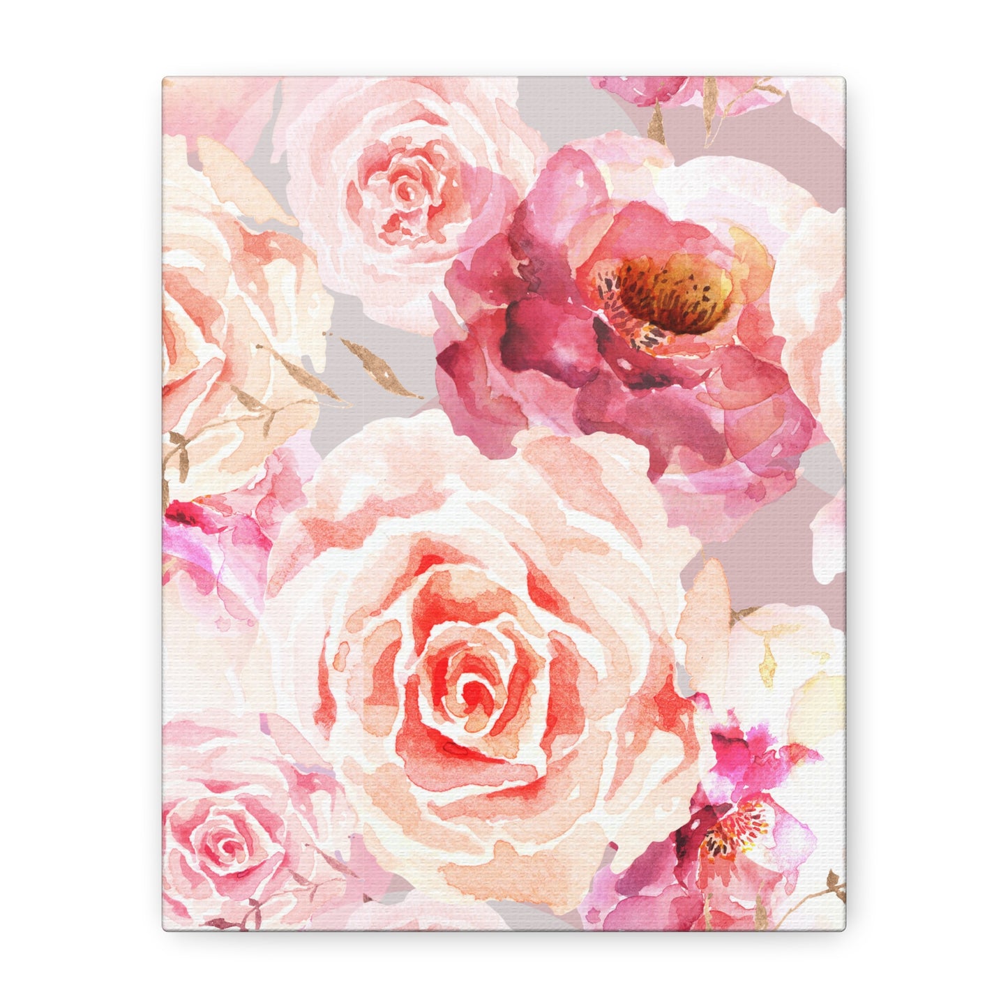 Bohemian Rose Canvas Wall Art Print - Multiple Sizing Options - Floral Canvas Wall Art, Beautiful Rose Blossom Decor, Home Decoration, Gift for Her, Wedding Present, Art for Living Room