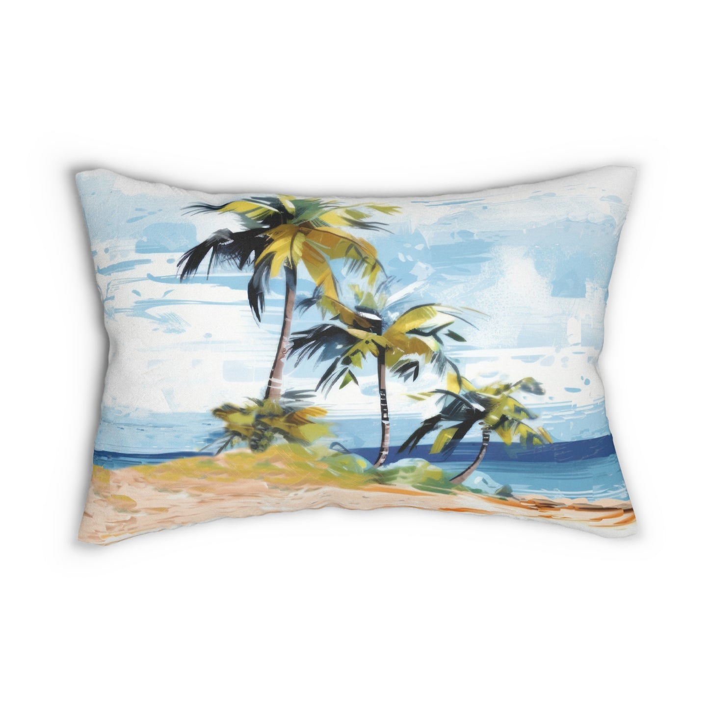 Tropical Retreat Printed Lumbar Pillow with Insert (20" x 14") - Includes insert and zipper closure