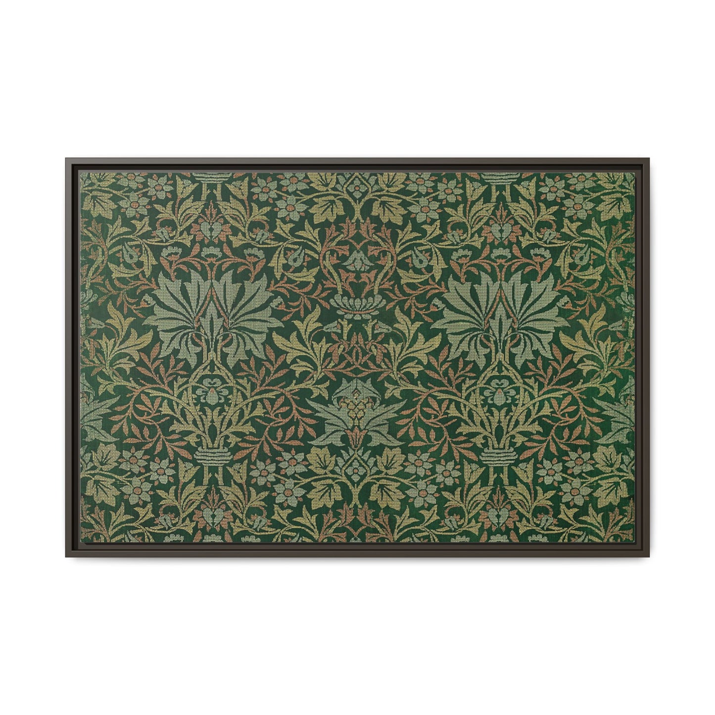 Flower Garden Framed Matte Canvas Art - Multiple Frame Colors & Size Options