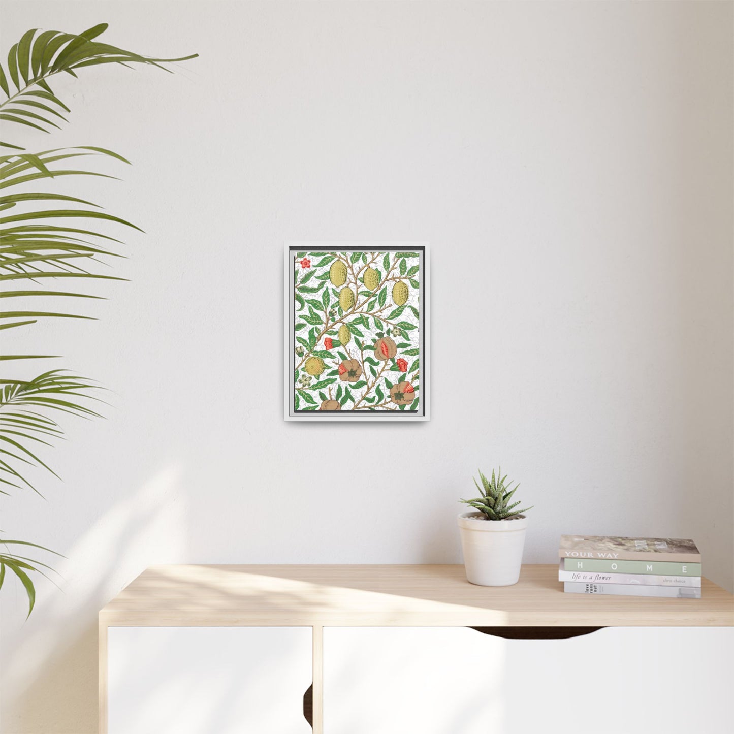 Lemon Verbena Framed Matte Canvas Art - Multiple Frame Colors & Size Options