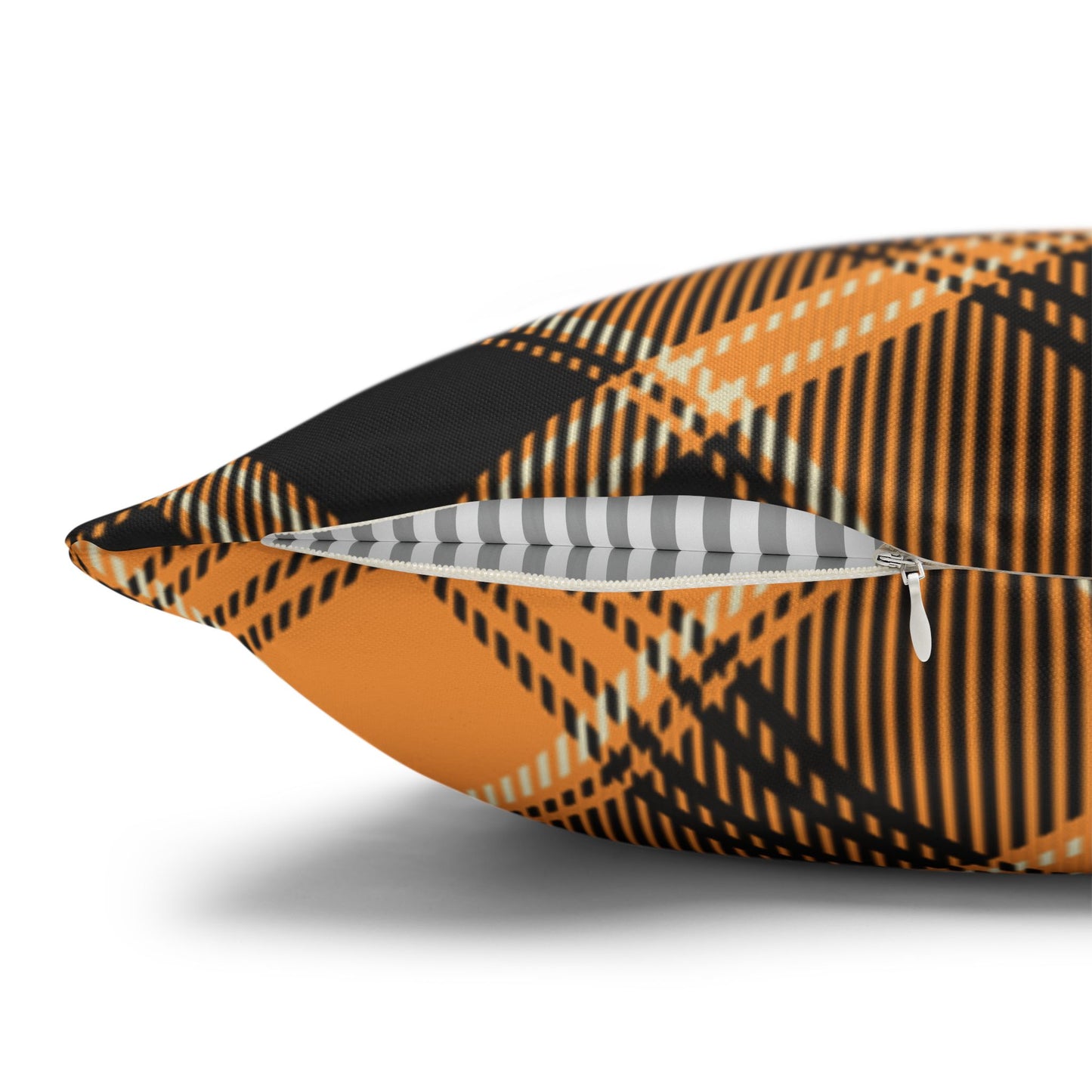 Halloween Plaid Pillow Cover (no insert) - Multiple Sizes (14"x14", 16"x16", 18"x18", 20"x20") Autumn Fall Plaid Pillowcase, Halloween Home Decor, Seasonal Cushion Cover, Perfect for Thanksgiving and Fall Decor, Home Gift for Halloween