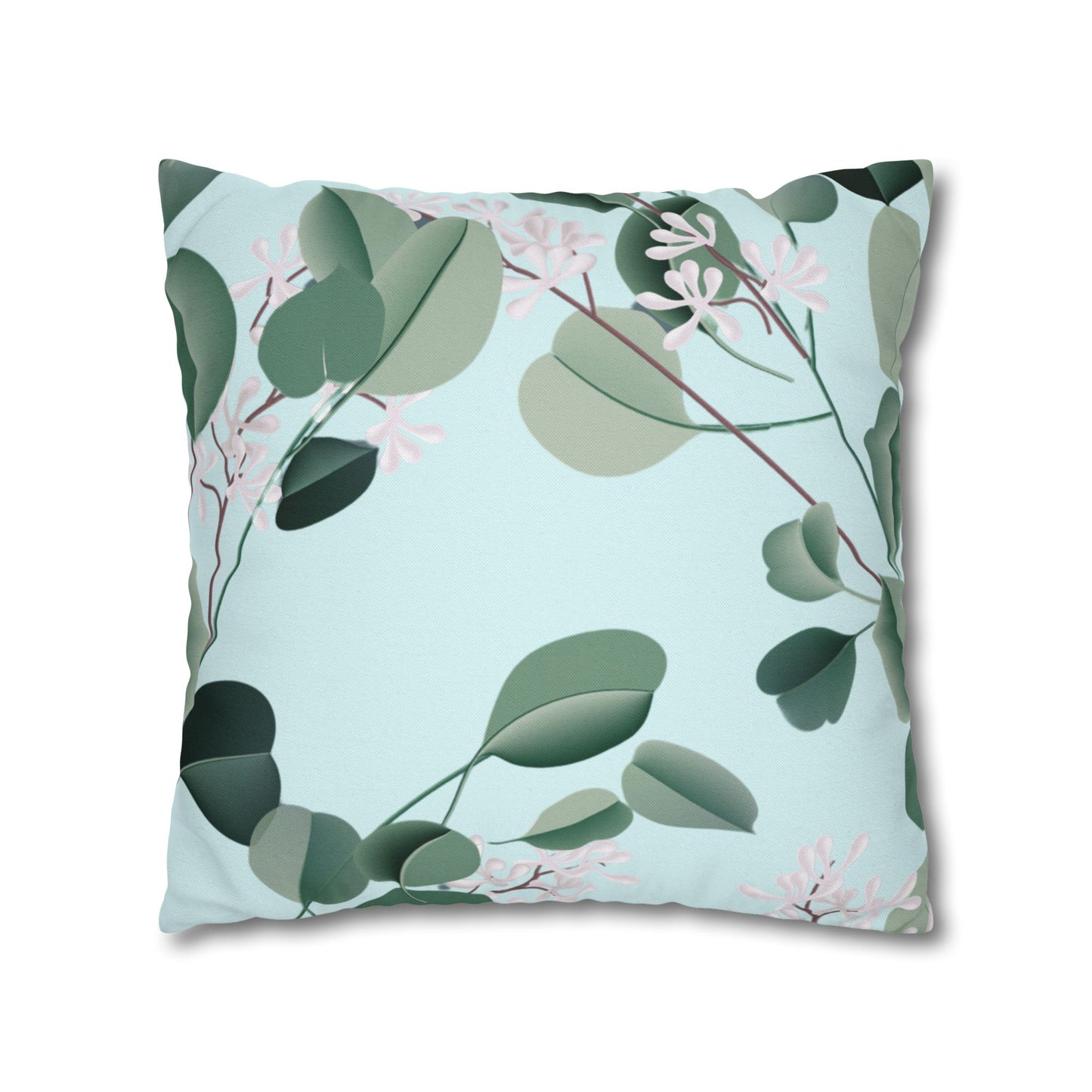 Spa Day Printed Square Pillow Cover (no insert) - Multiple Sizes (14"x14", 16"x16", 18"x18", 20"x20"), Includes zipper closure
