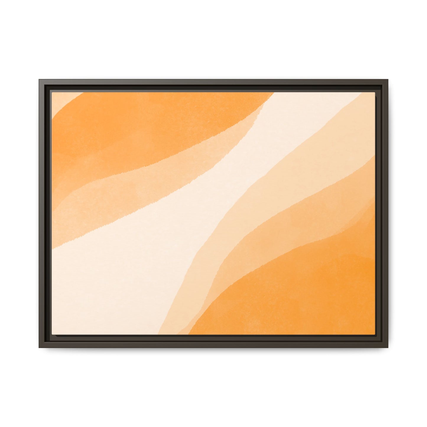 Orange Creamsicle Framed Matte Canvas Art - Multiple Frame Colors & Size Options