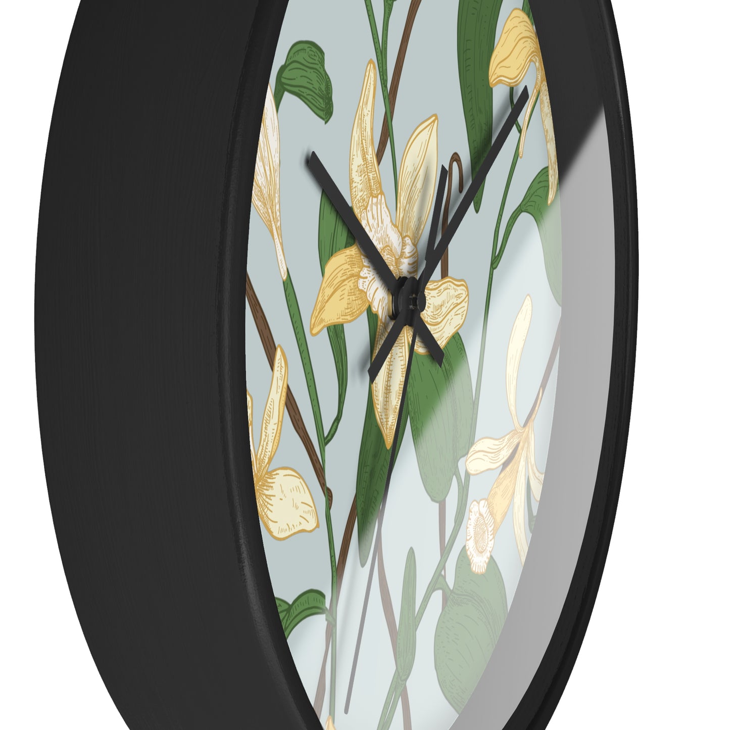 Vanilla Bean Wall Clock - Select from Black, White or Natural Wood Color