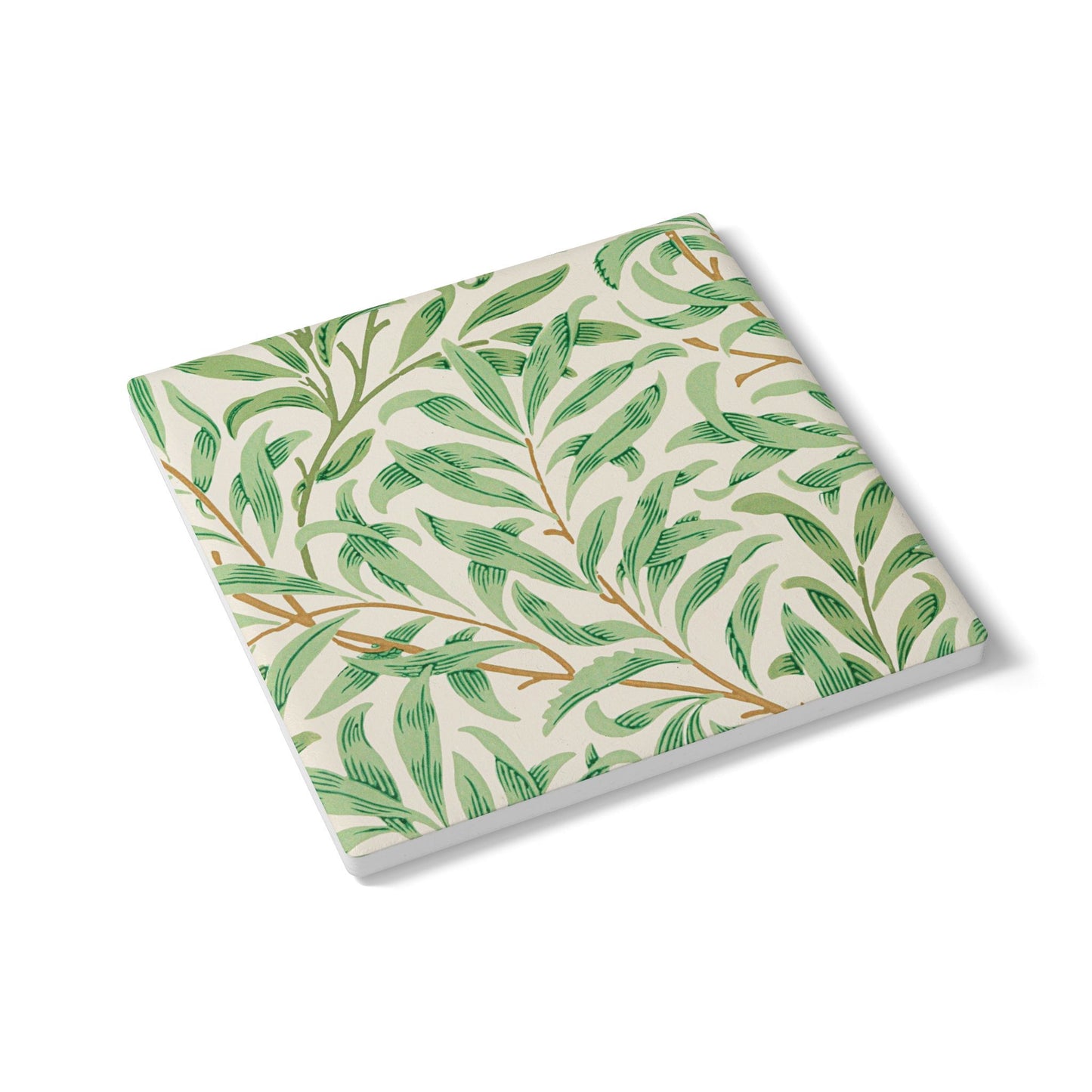 Willow Boughs - Ceramic Tile Coaster, Cork Backed - Round or Square Size Choices, Perfect for Home Decor & Gifts - Priced per coaster