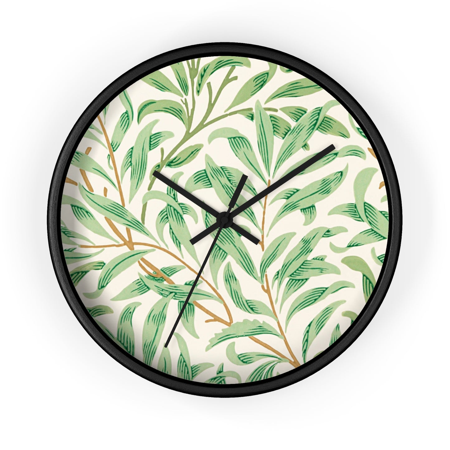 Willow Boughs Wall Clock - Select from Black, White or Natural Wood Frame