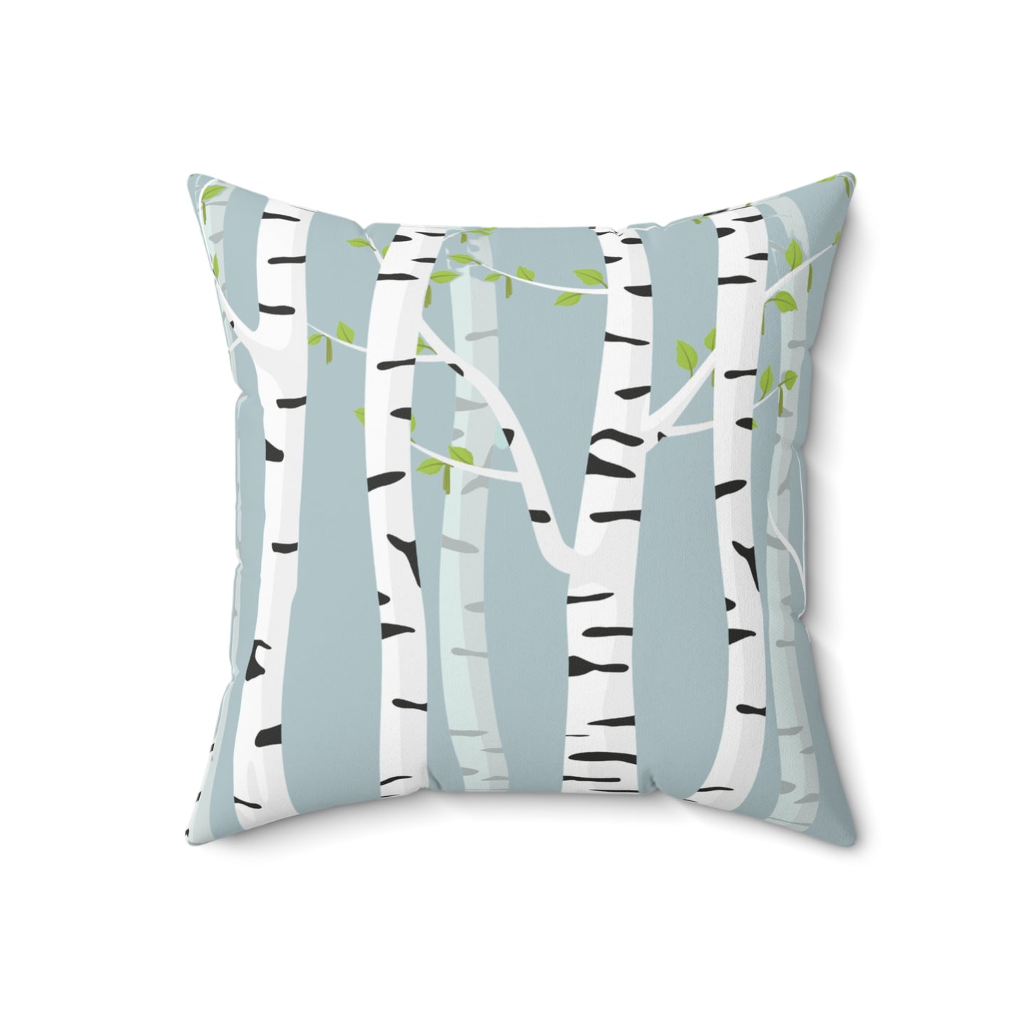 White Birch Printed Square Pillow Cover with Insert - Multiple Sizes (14"x14", 16"x16", 18"x18", 20"x20"), Includes insert and zipper closure